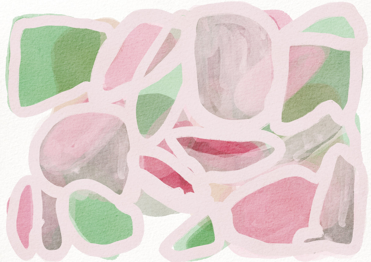 Pink Scribble Poster och Canvastavla