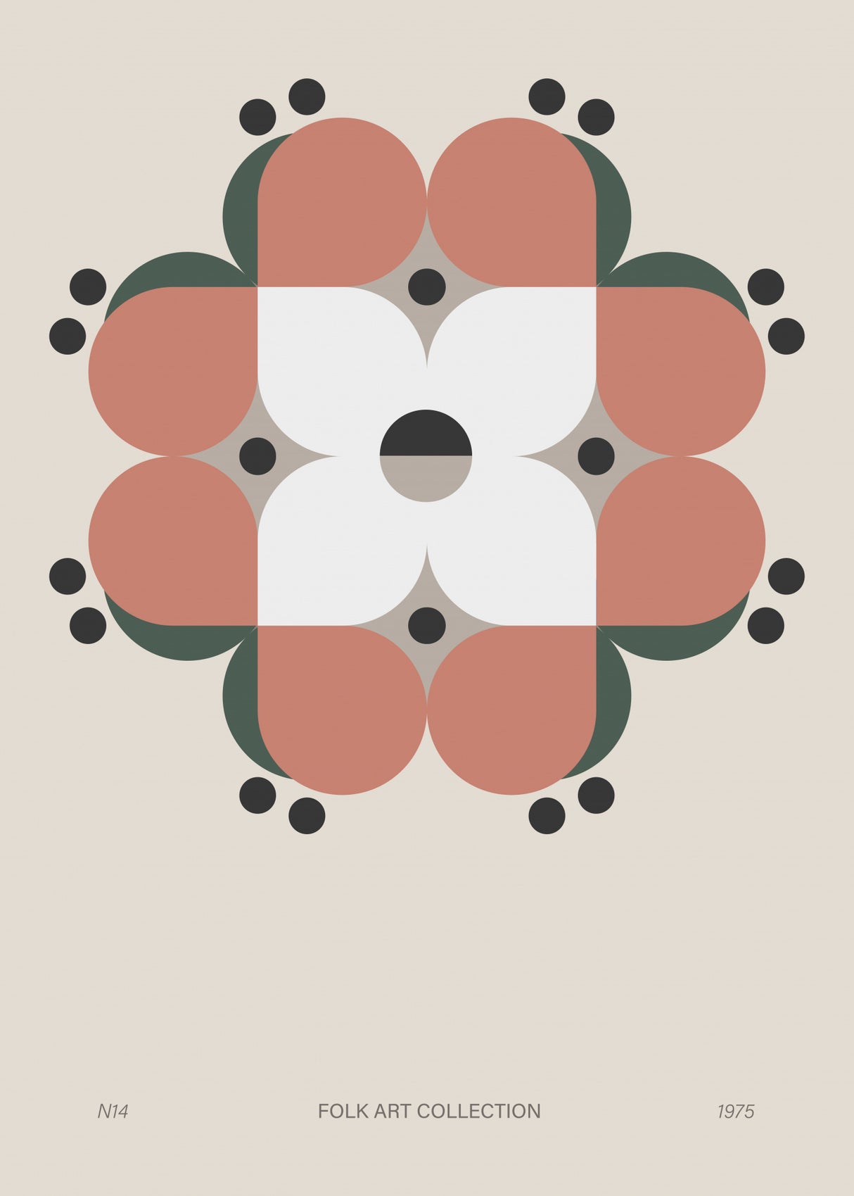 Modern folk art collection no 14 Poster och Canvastavla