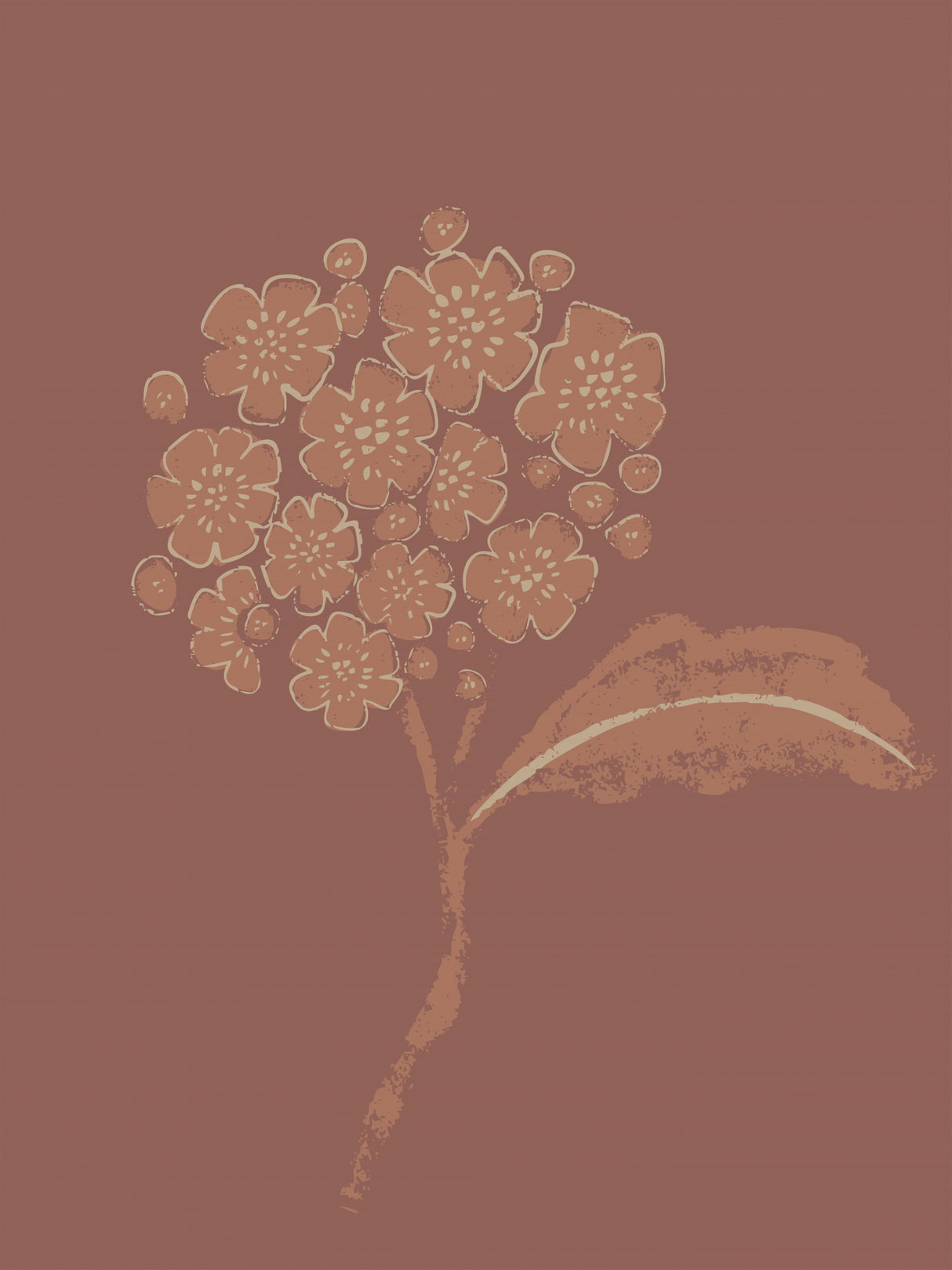 Mocha blossom Poster och Canvastavla