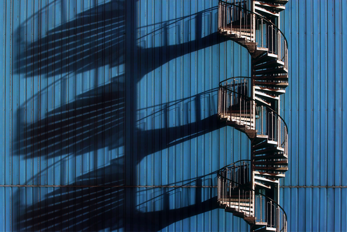 Spiral Staircase and shadows Poster och Canvastavla