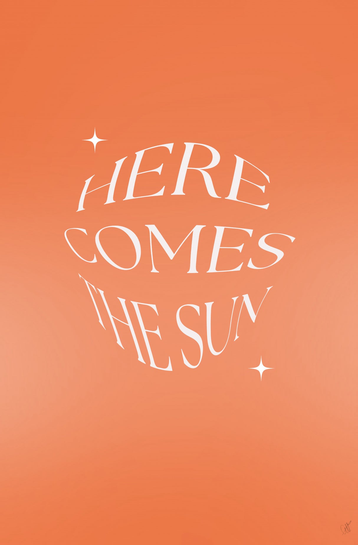 Here Comes The Suny Poster och Canvastavla