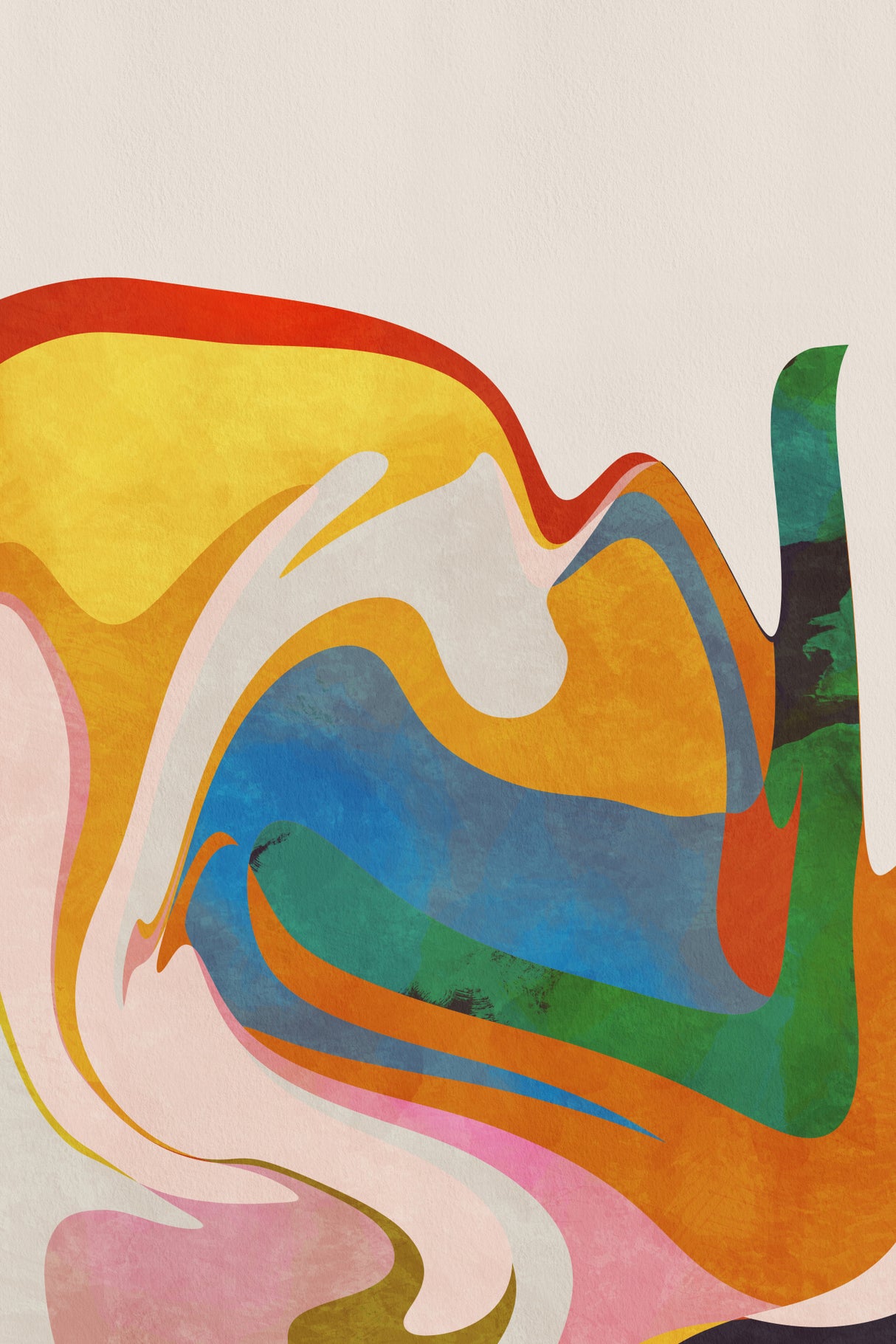 Organic Bauhaus Waved Poster och Canvastavla