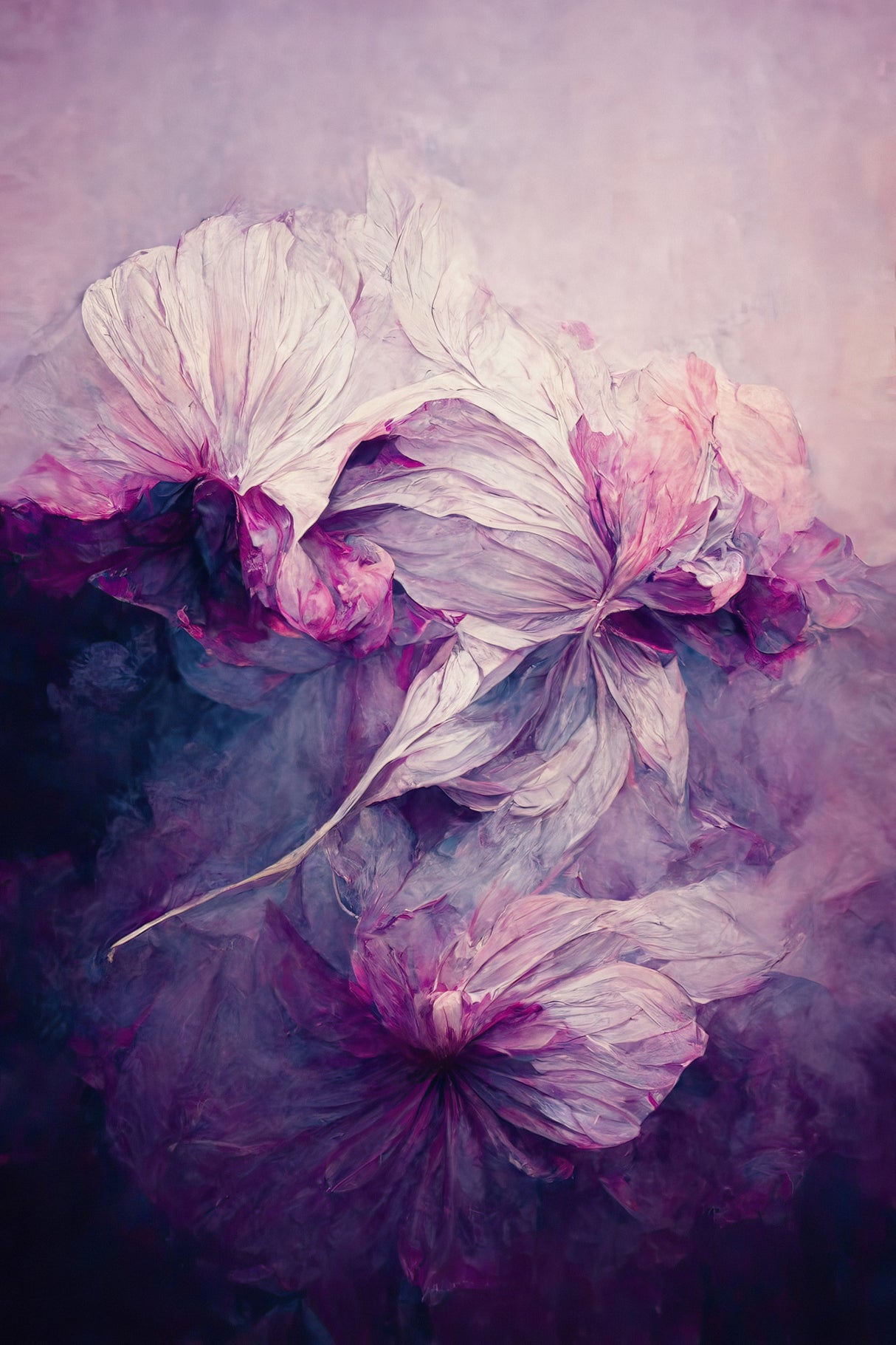 Purple Peony Poster och Canvastavla