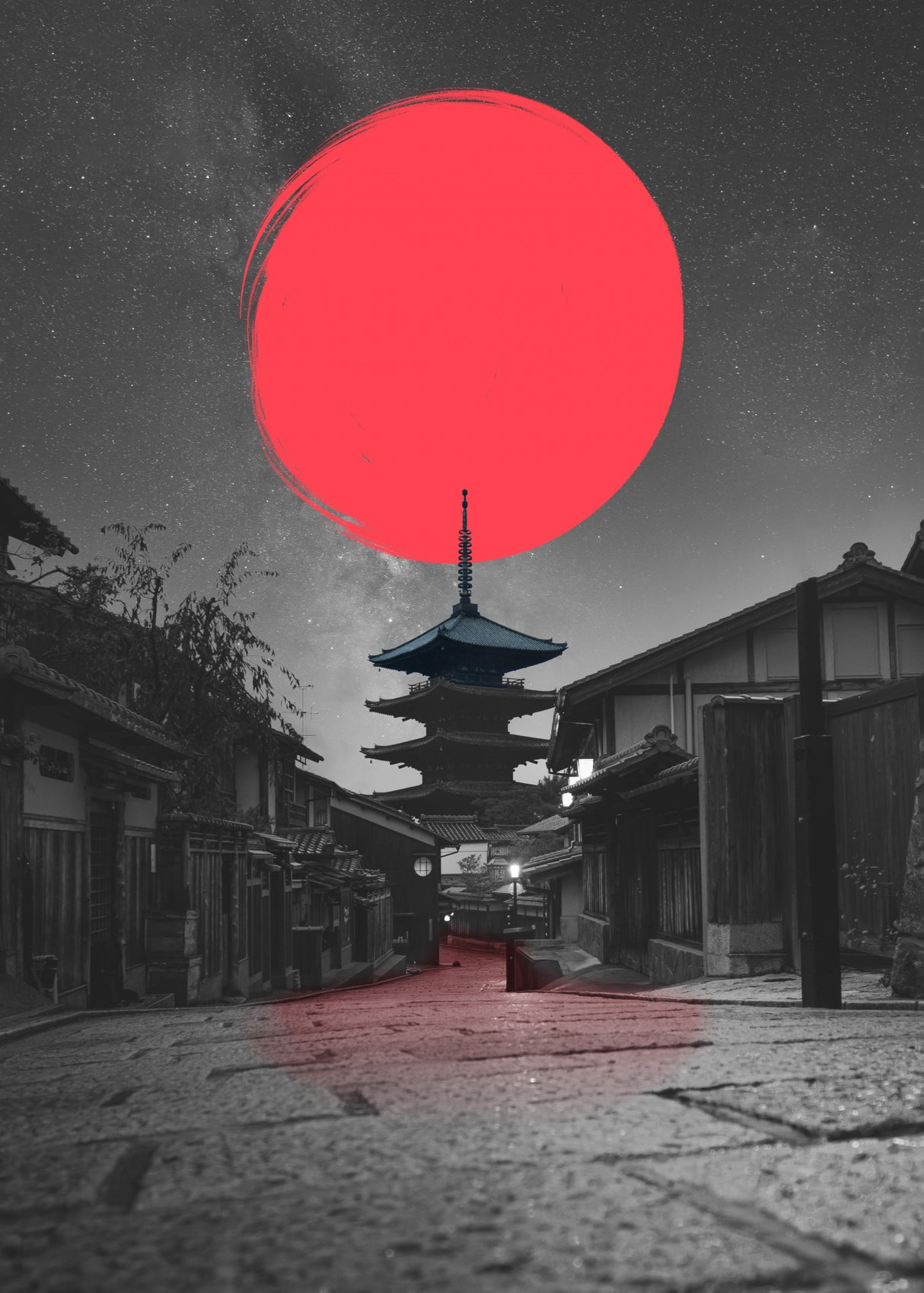 Lonely Temple Poster och Canvastavla