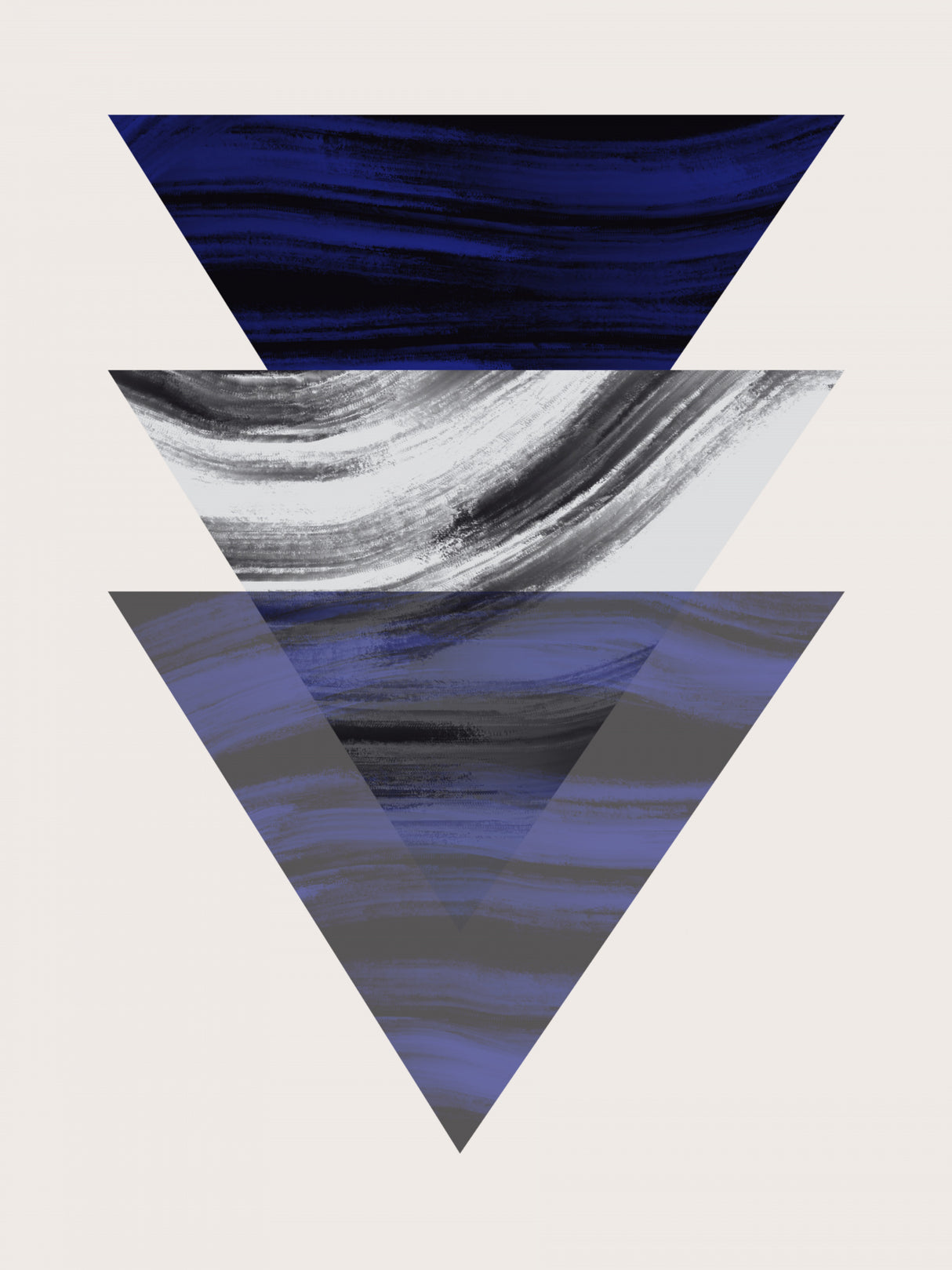 Three Triangular Geometric Poster och Canvastavla