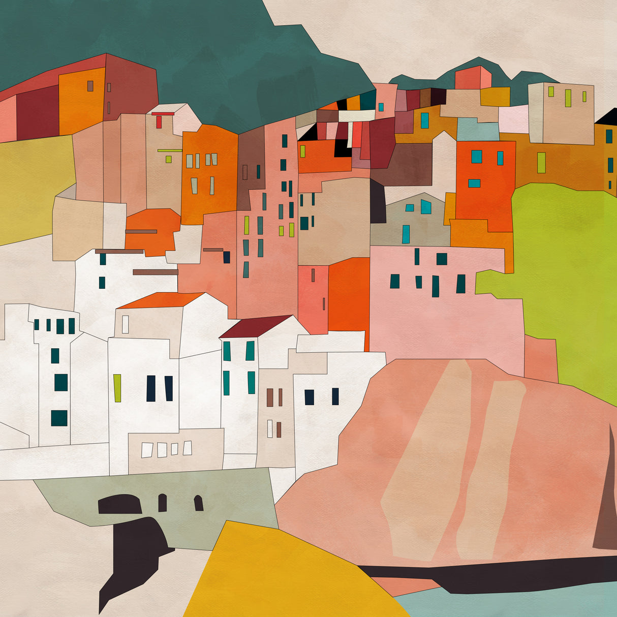 Cinque Terre Poster och Canvastavla