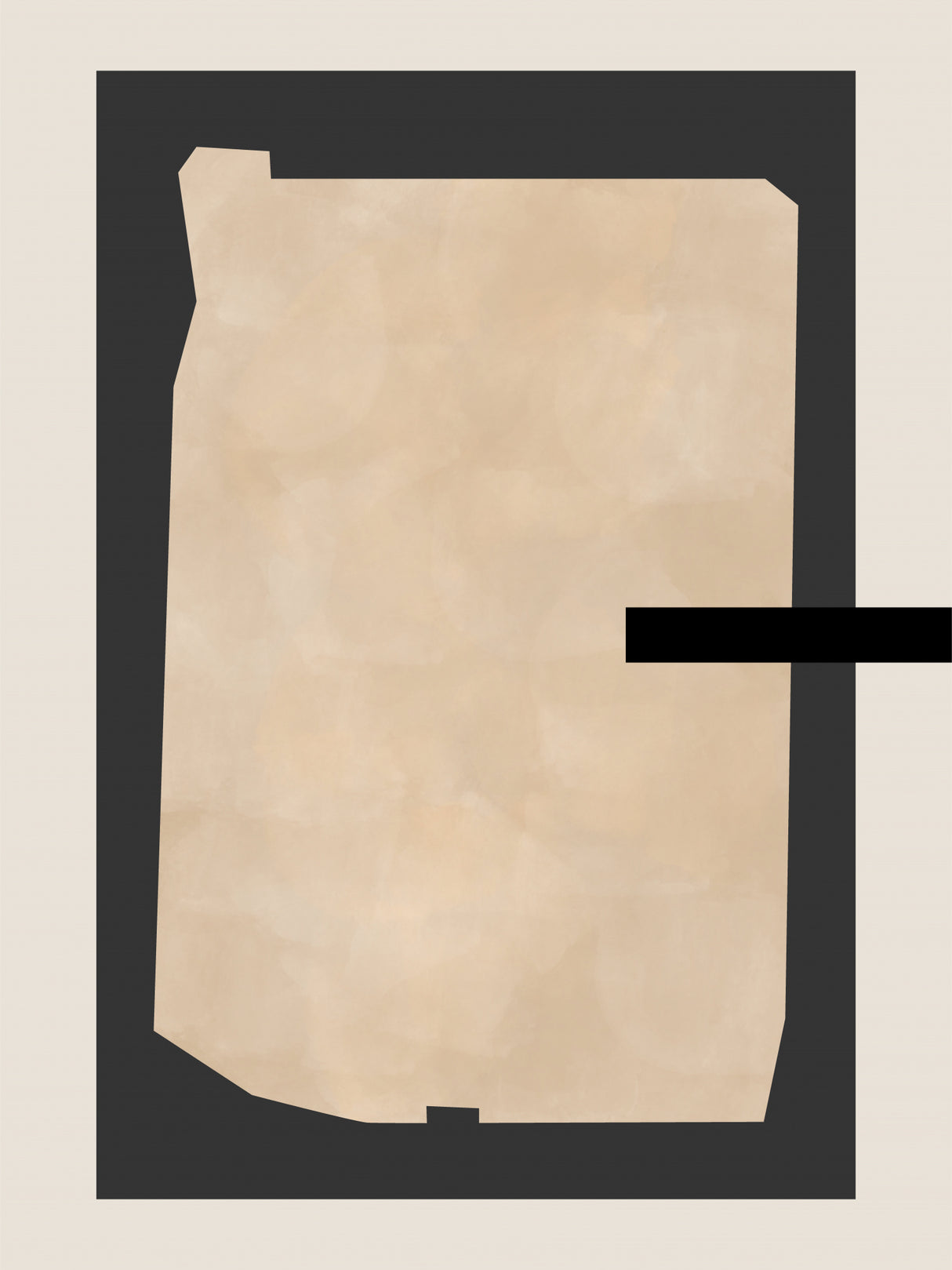 Abstract Beige Painting Poster och Canvastavla