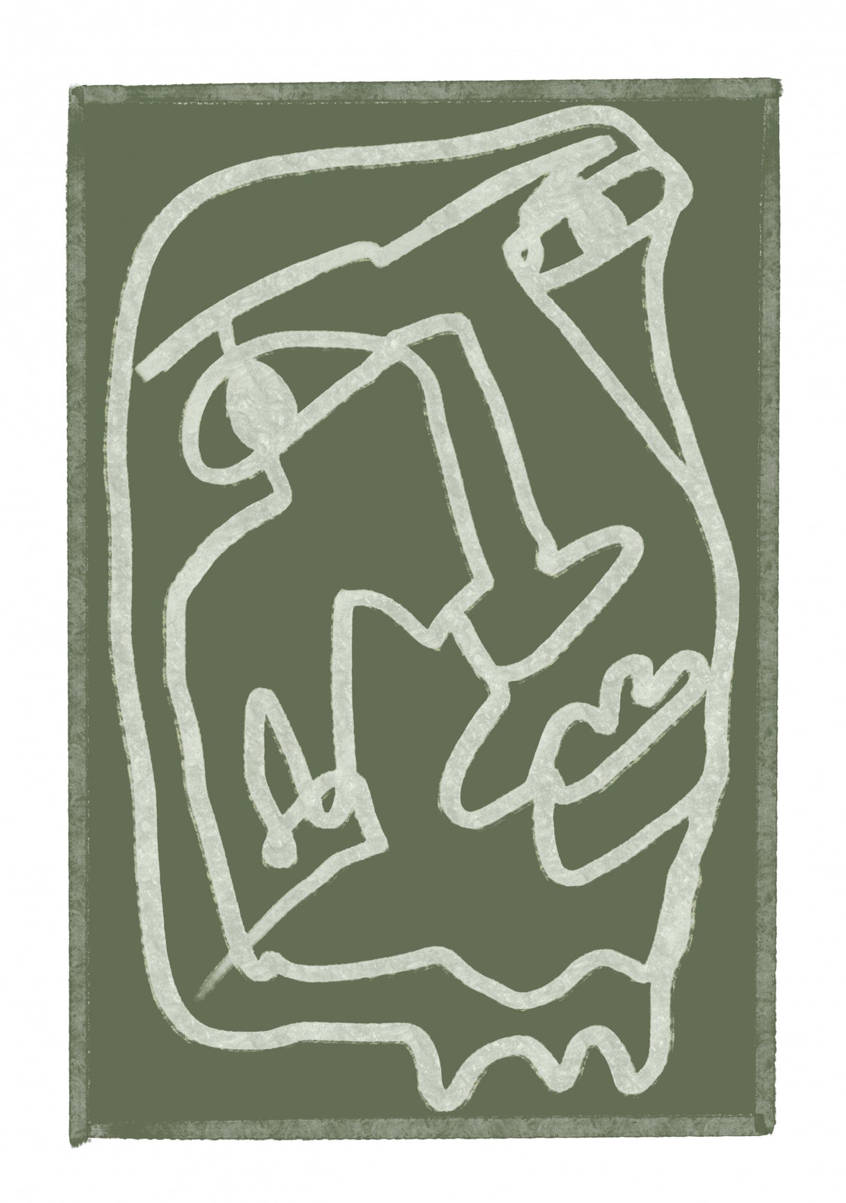 Green abstract Poster och Canvastavla