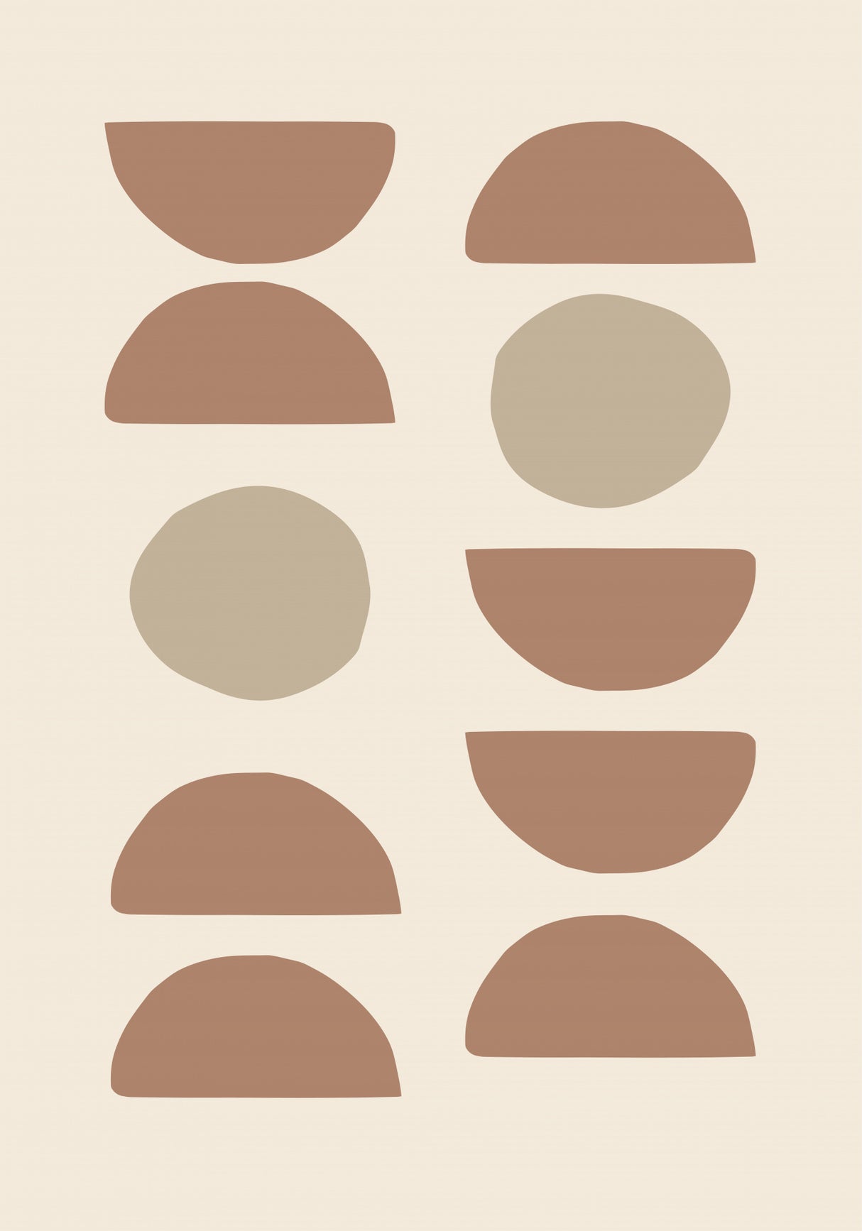 Shapes Mocha Poster och Canvastavla