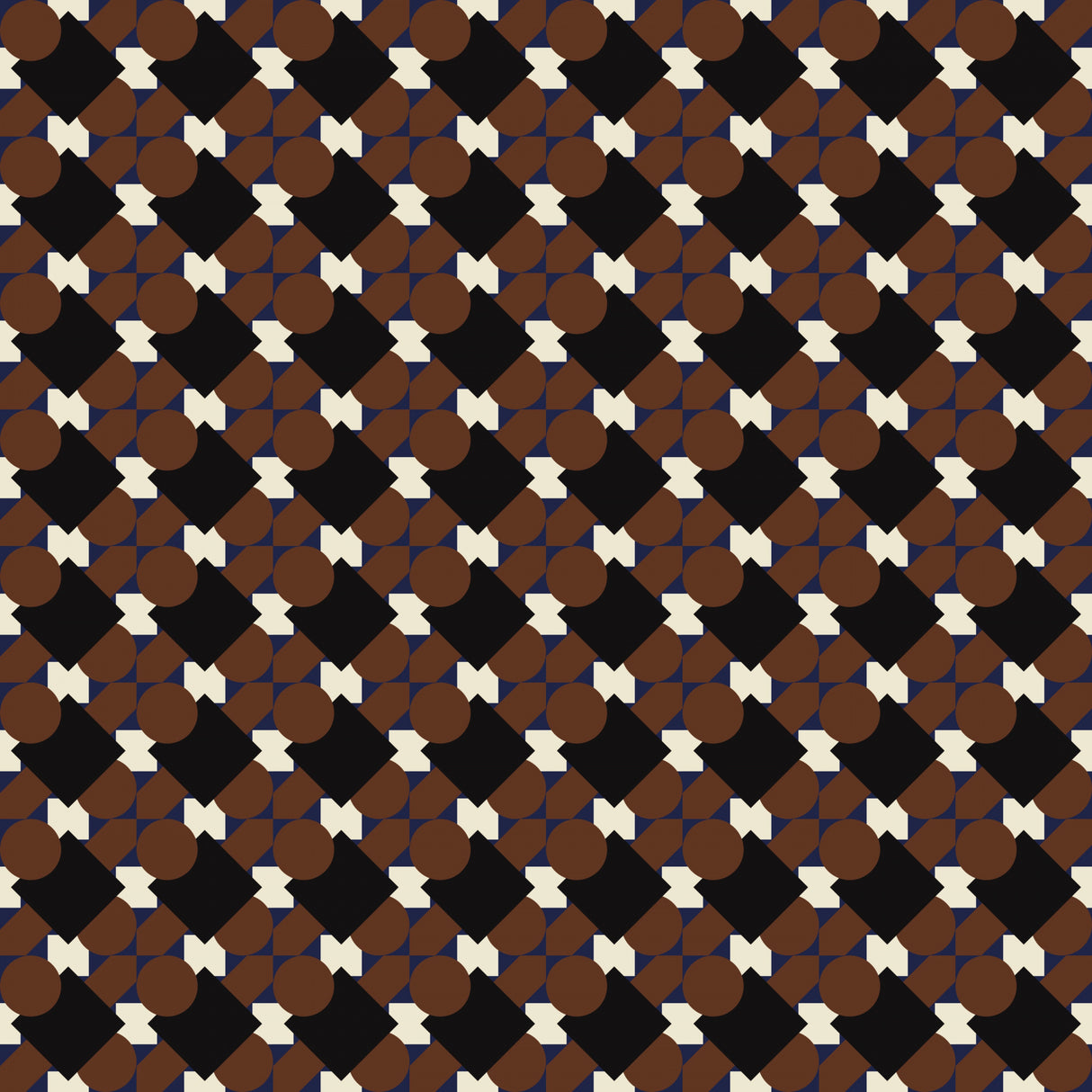 Geometrical pattern brown Poster och Canvastavla