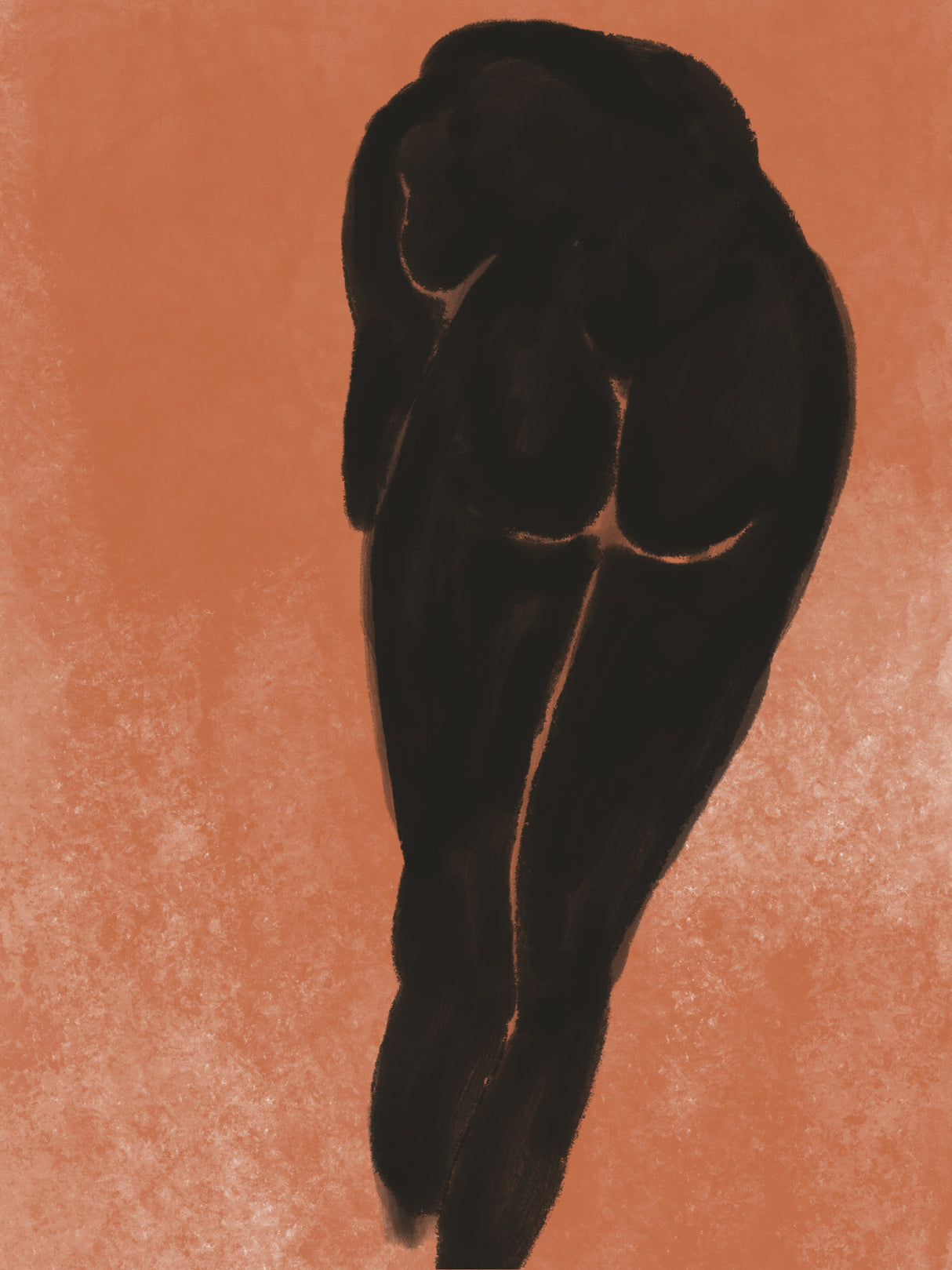 Bathing nude in black Poster och Canvastavla