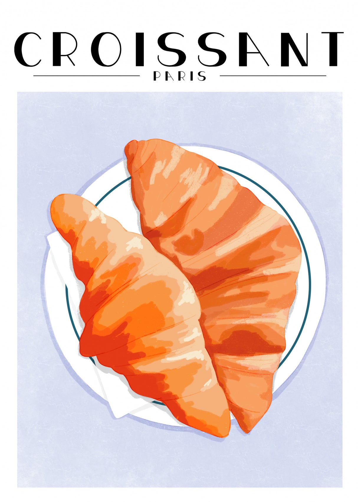 Croissant - Paris Poster och Canvastavla