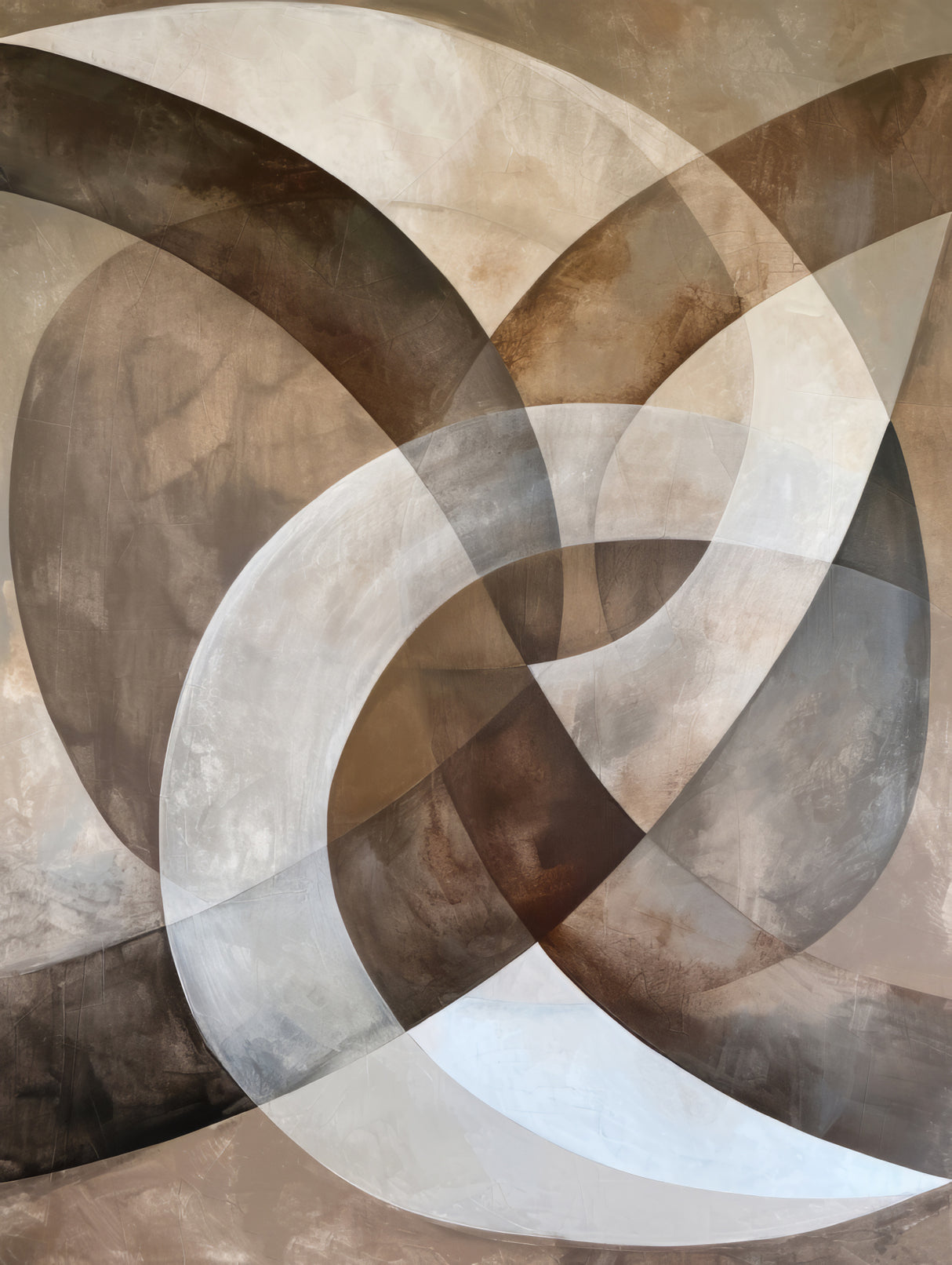 Abstract Art 0003 Beige Brown Geo Abstract 0012 Geo Brown Beige Bg 4.jpg.jpg Poster och Canvastavla