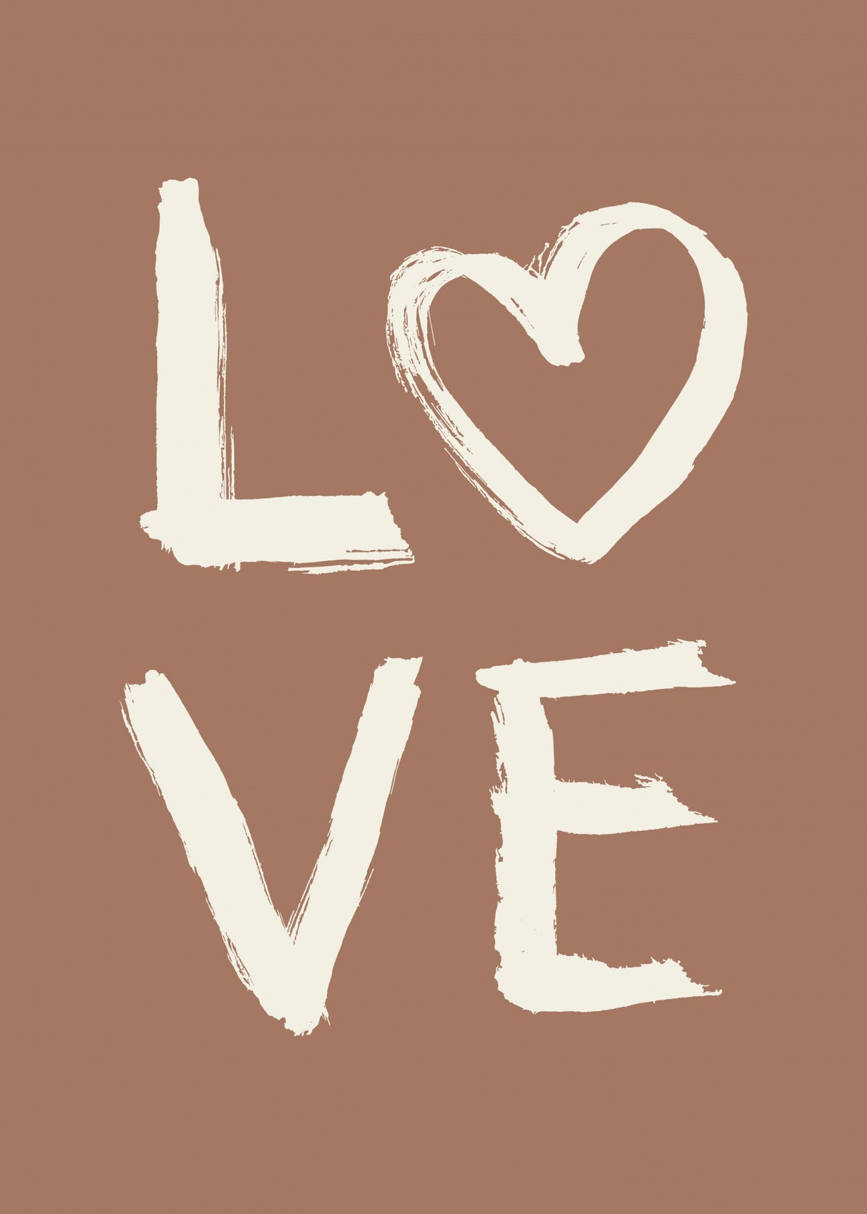 Toothy Love Mocha Mousse 2 Poster och Canvastavla