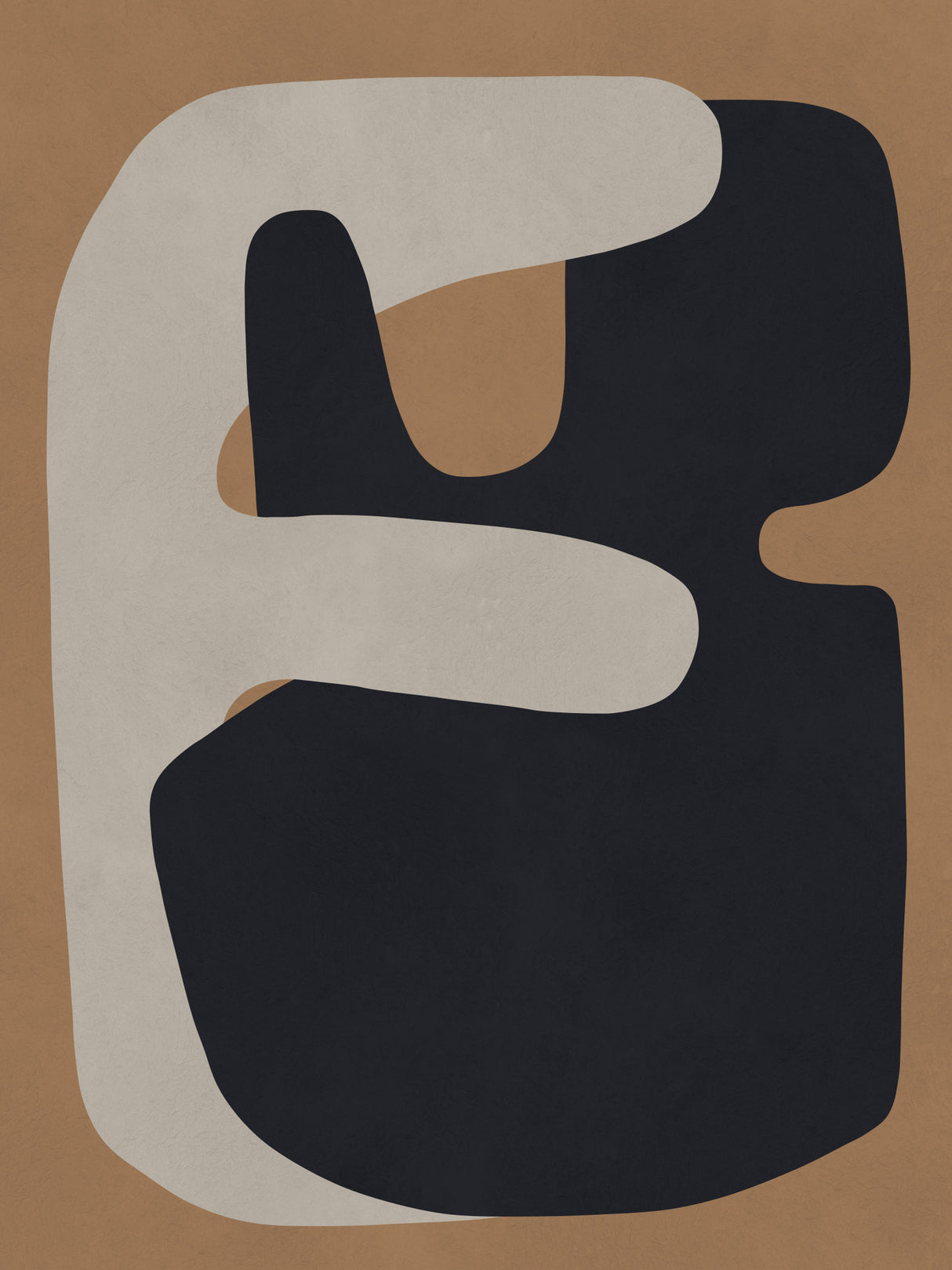 Brown and black art 2 Poster och Canvastavla