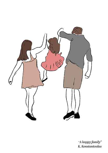 A happy family Kitchen poster eller kökstavla