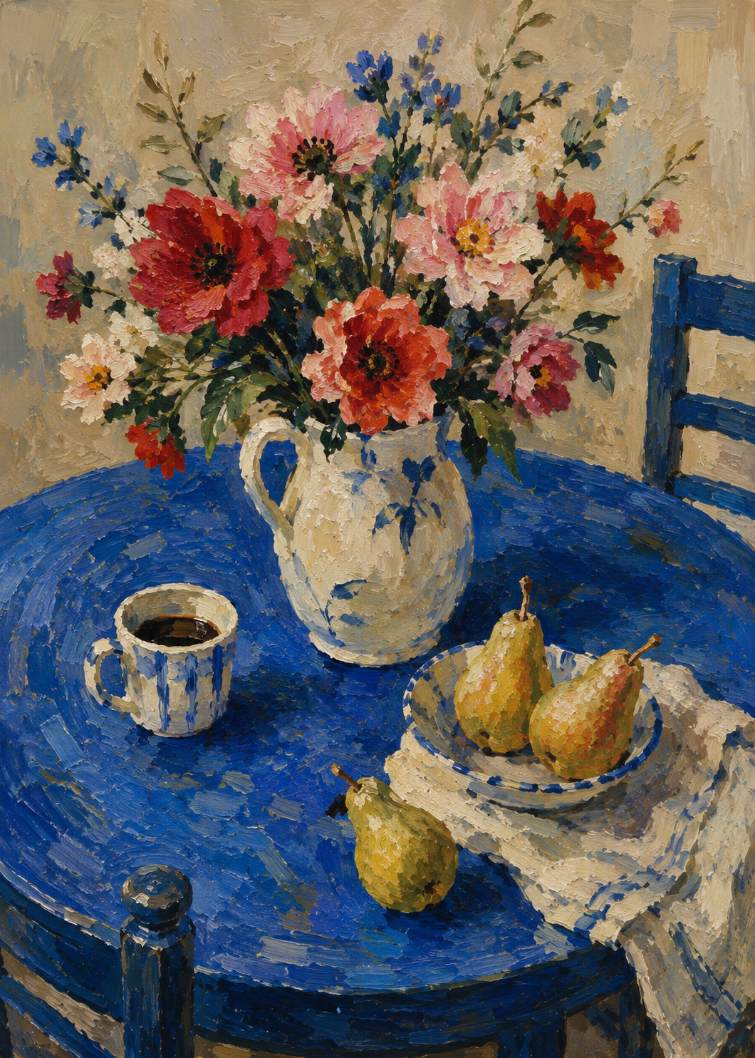 Blue Table Poster
