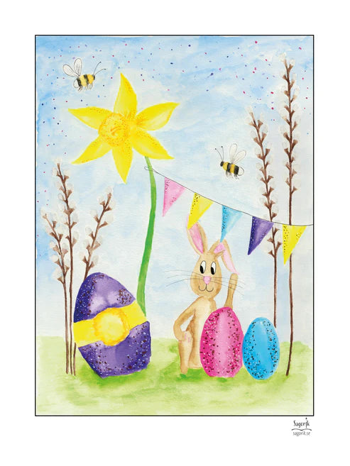 Påskhare med påskägg