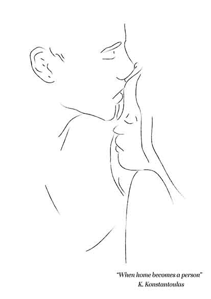 When home comes a person Kitchen poster eller kökstavla