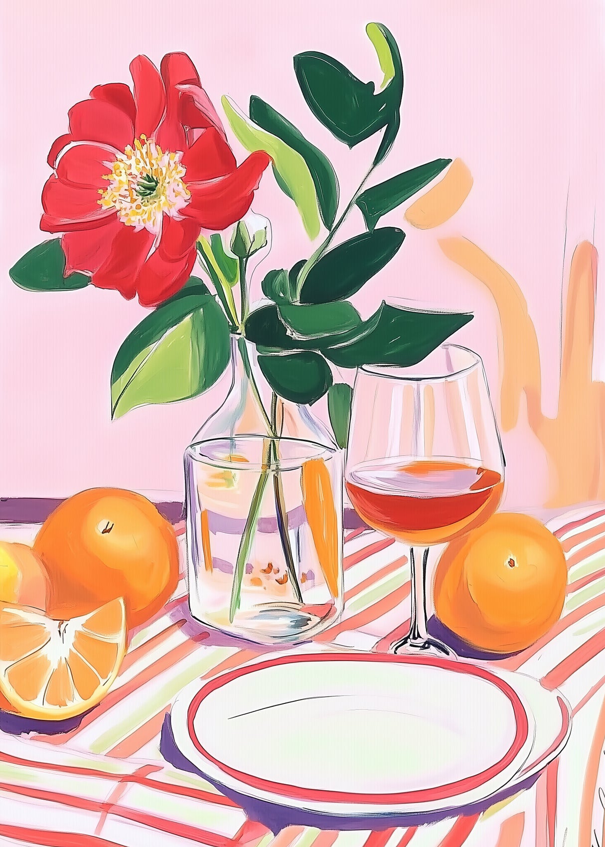 The Rose and the Oranges Poster och Canvastavla