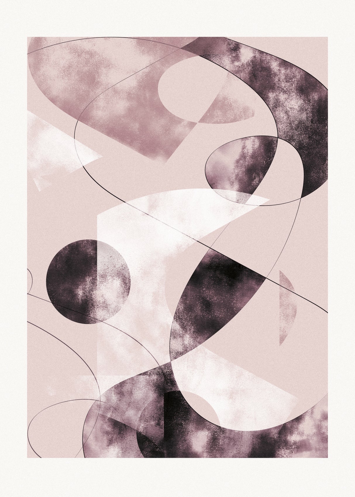 Shapes Shatters Red Poster och Canvastavla