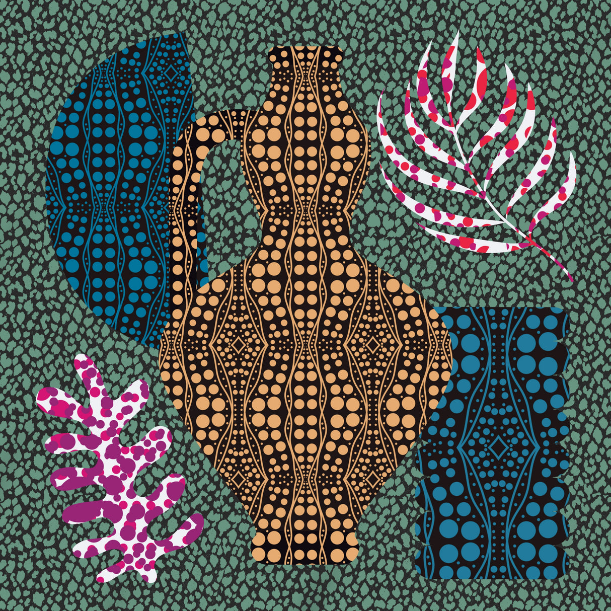 Mosaic Bohemian Composition Poster och Canvastavla