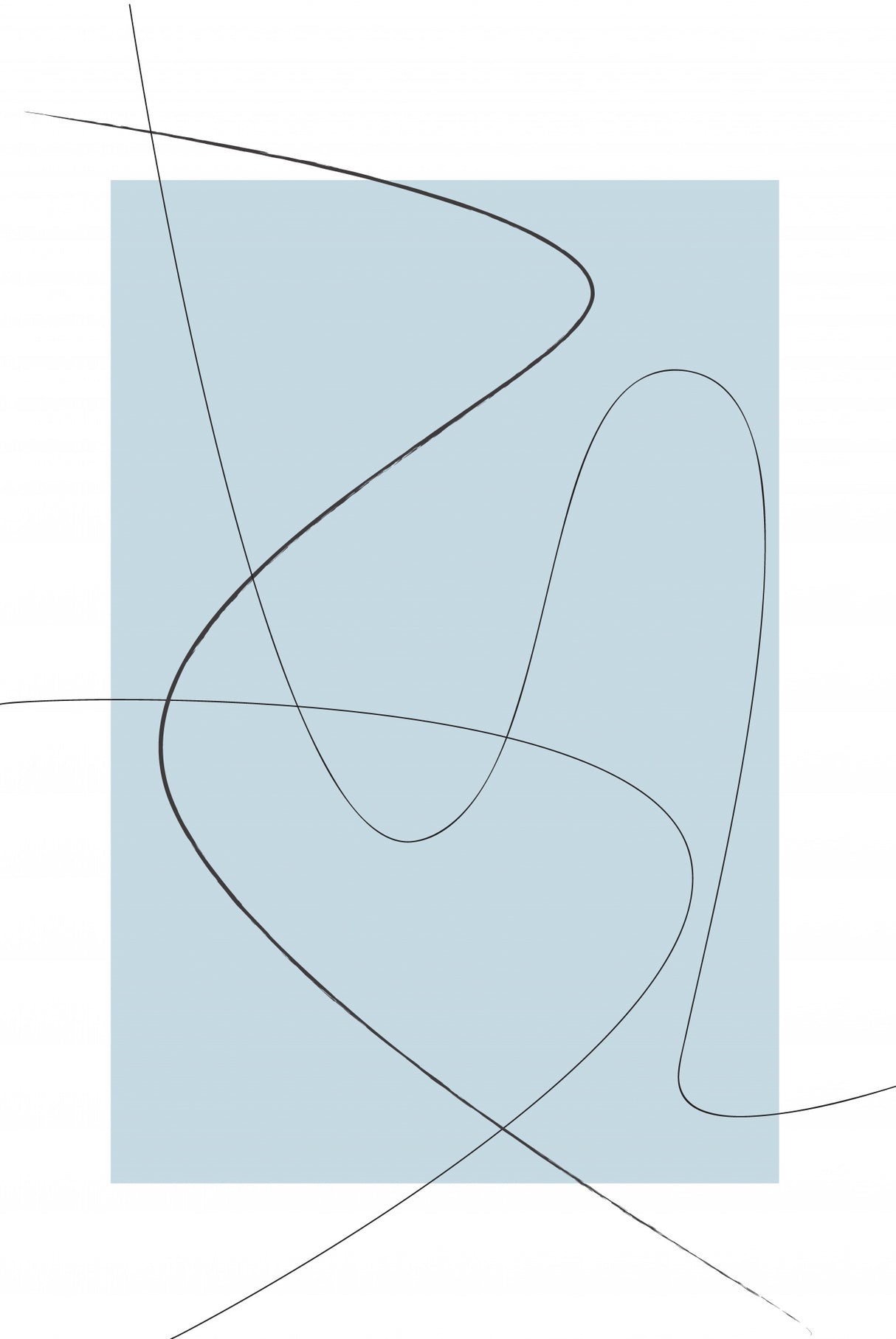 Blue Abstract Poster och Canvastavla