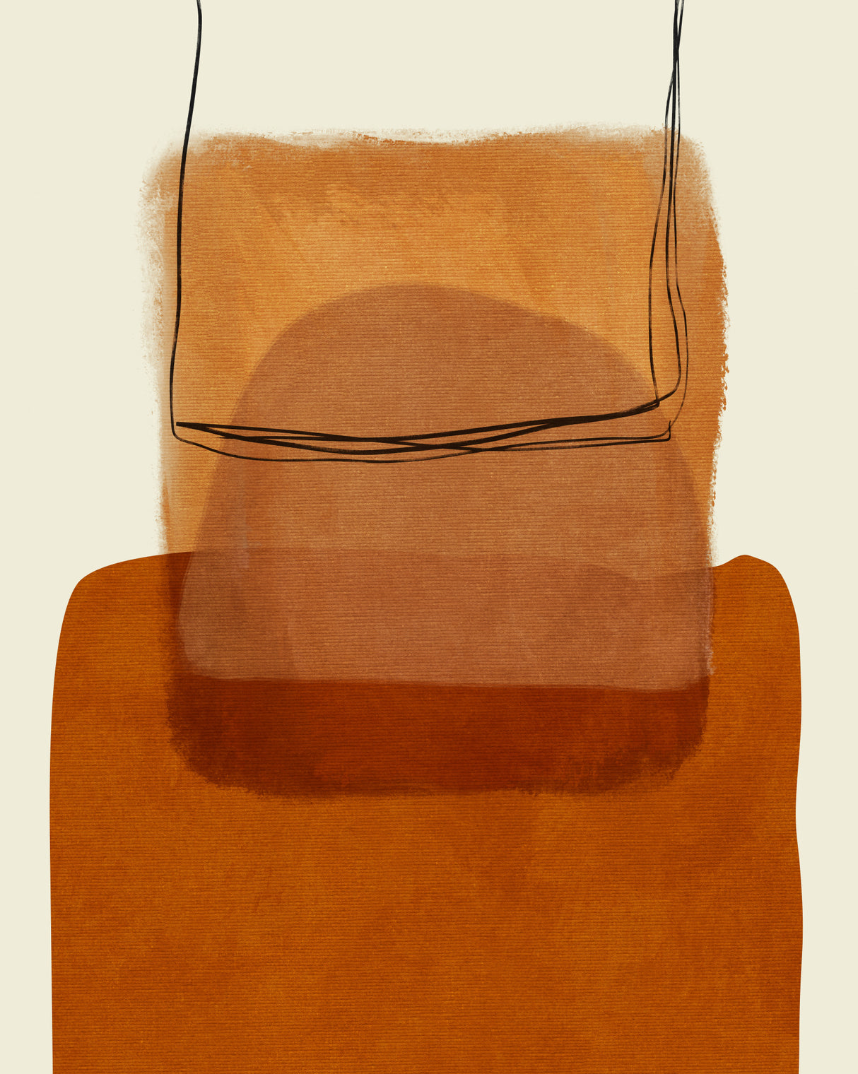 Painted Lines Desatur Kopie Poster och Canvastavla