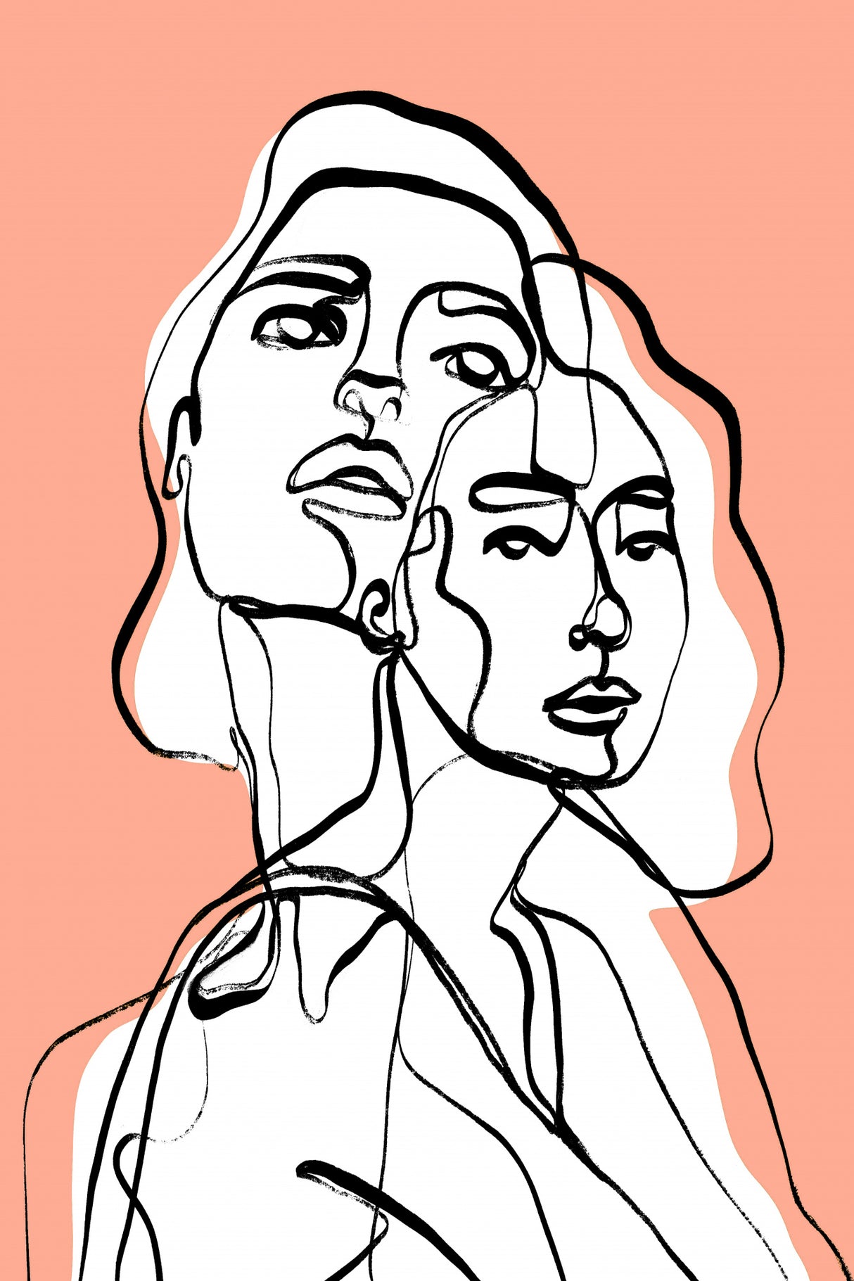 Imaginations (Peach) Poster och Canvastavla