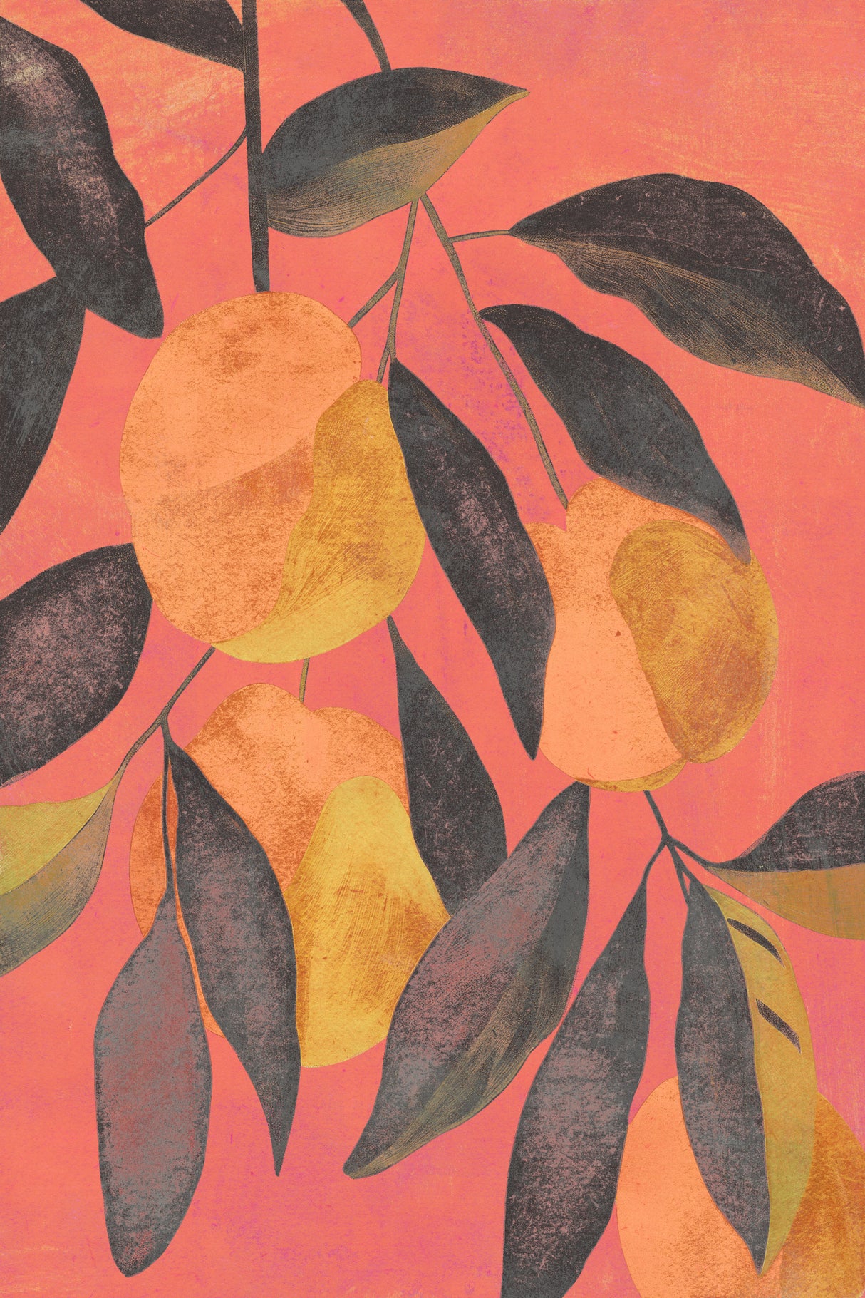 Peachesatsunset Poster och Canvastavla