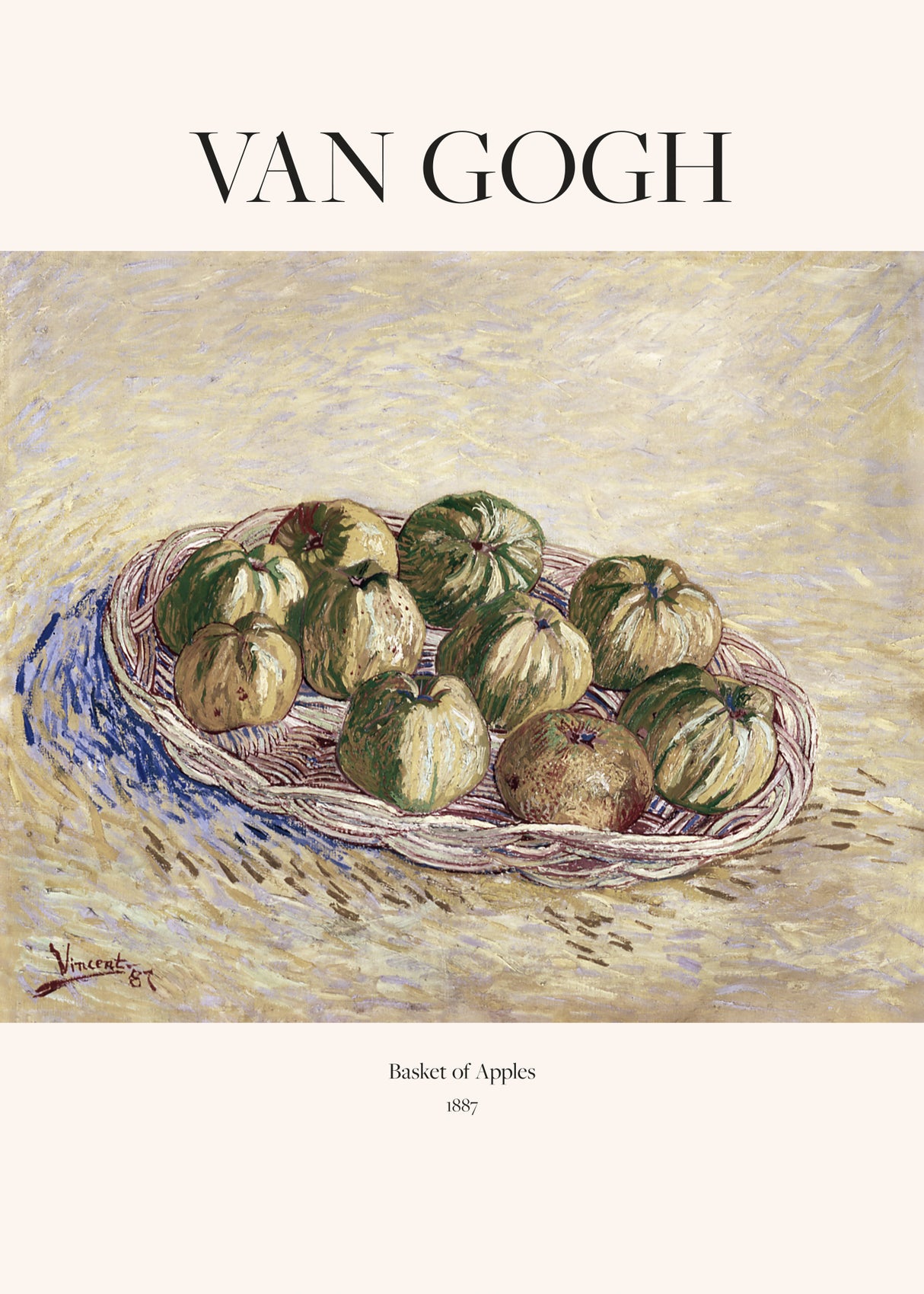 Basket of Apples (1887) Poster och Canvastavla