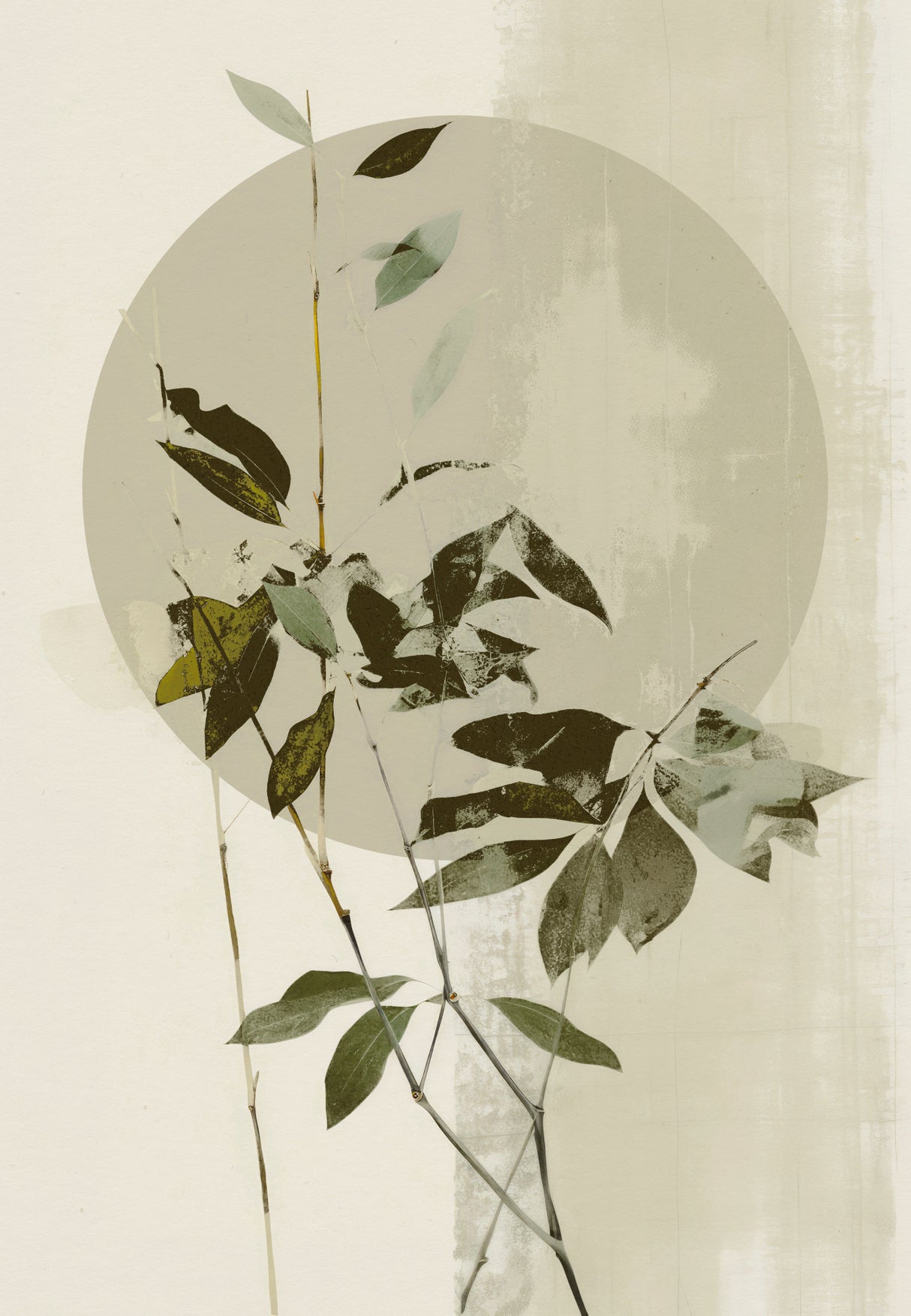 Green Twig No 3 Poster och Canvastavla