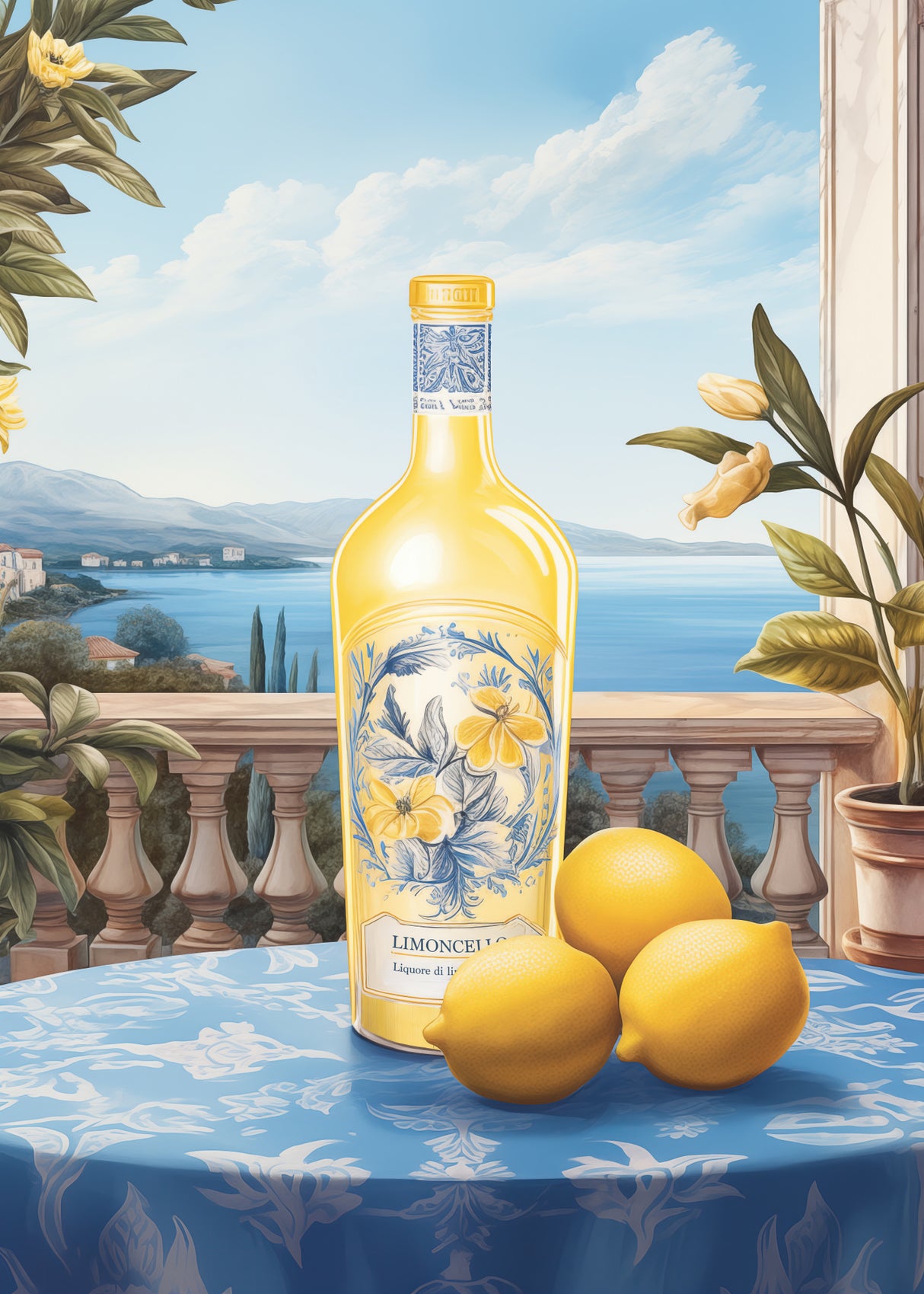 Limoncello Liquore Di Limone Poster och Canvastavla