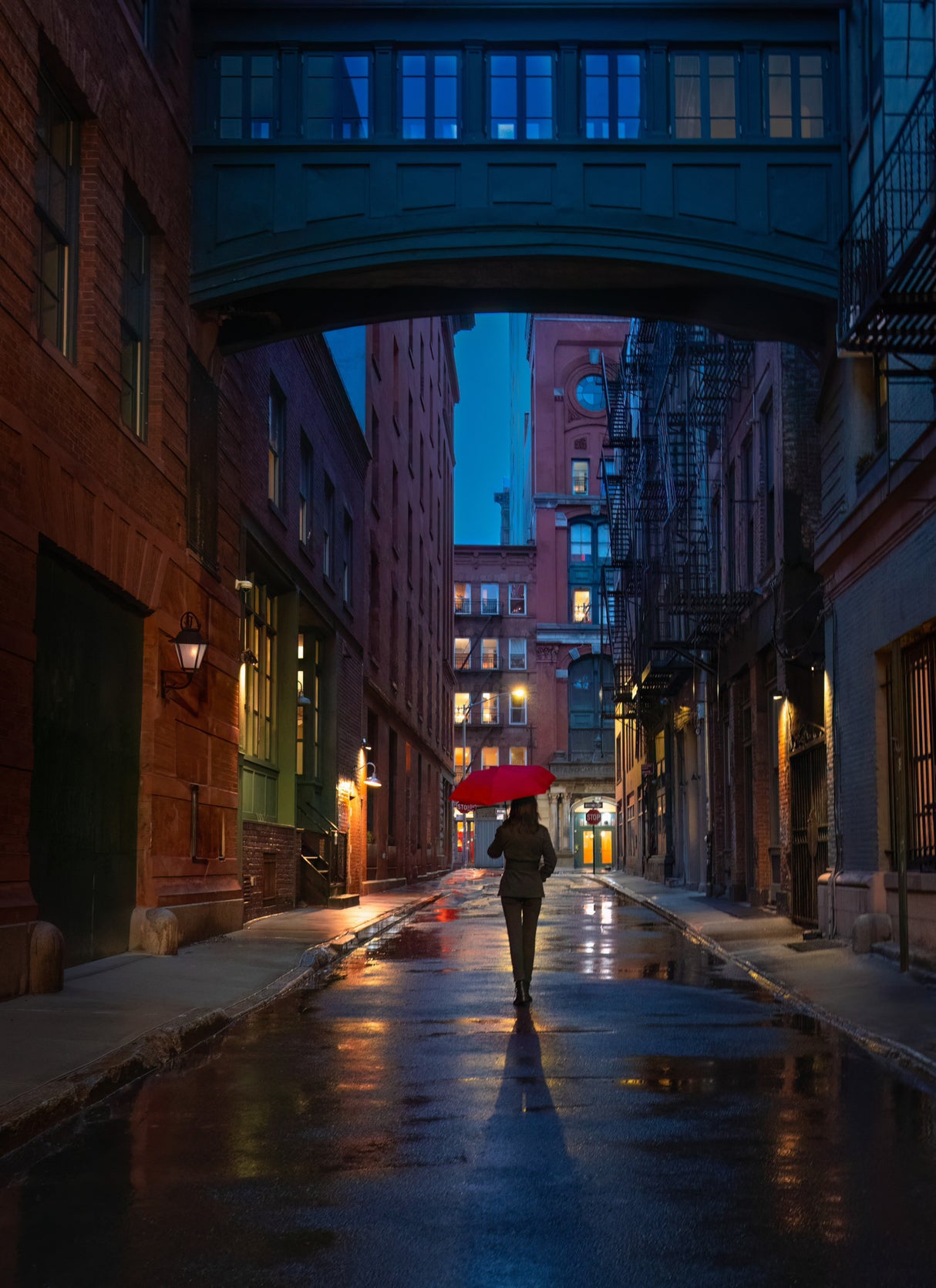 Rainy Night in NYC I Poster och Canvastavla