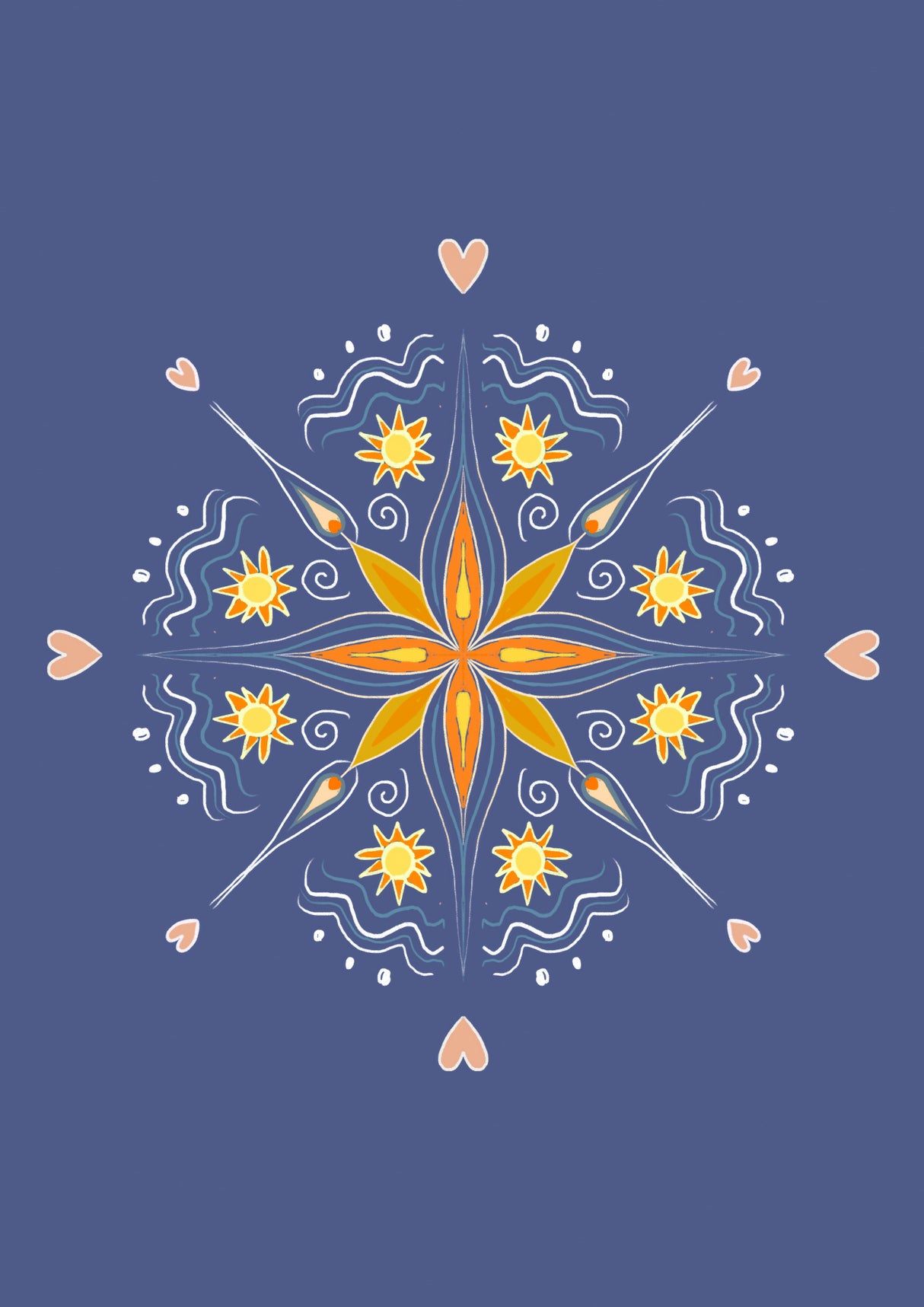 Mandala Up Poster och Canvastavla