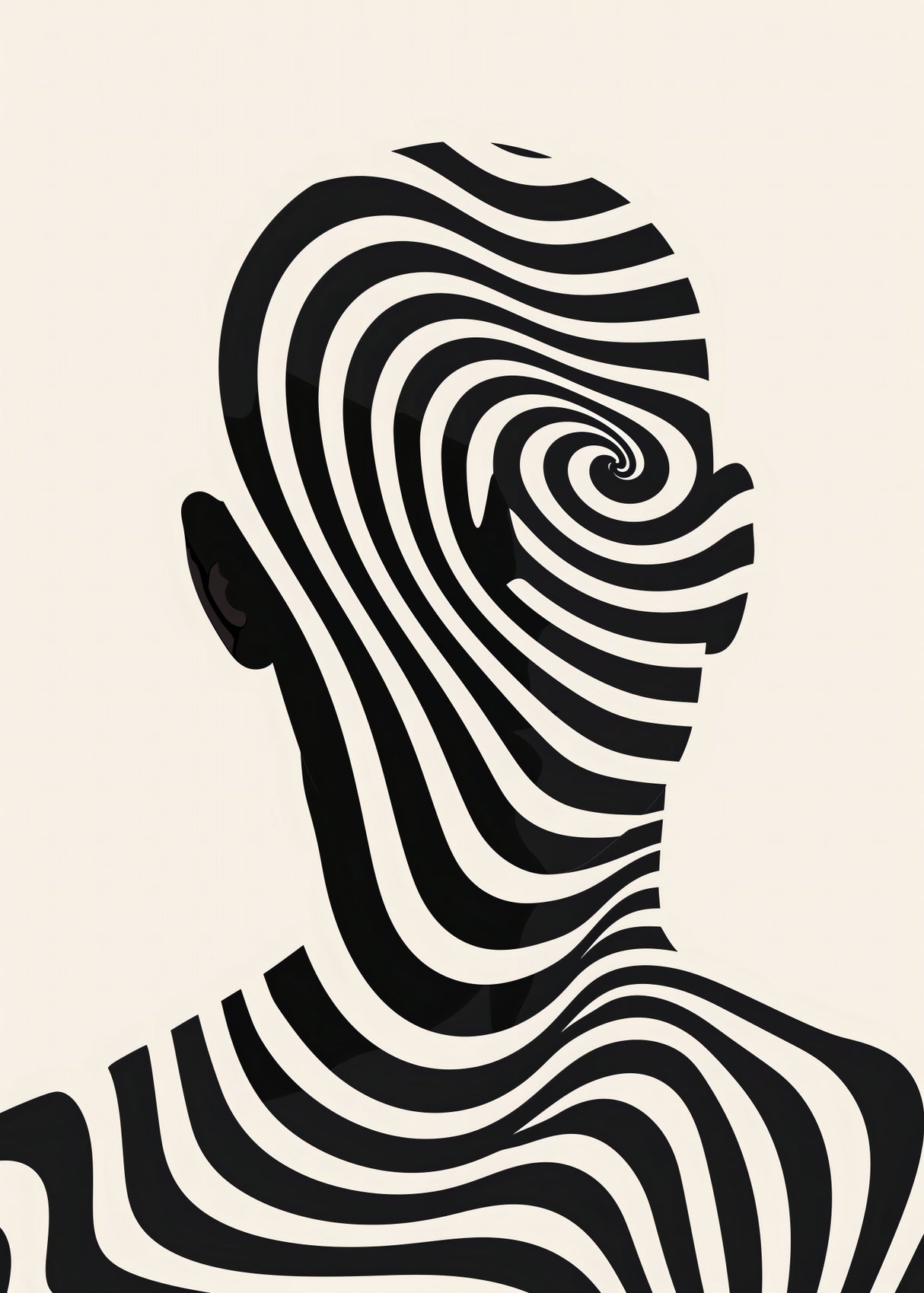 Striped Man Poster och Canvastavla