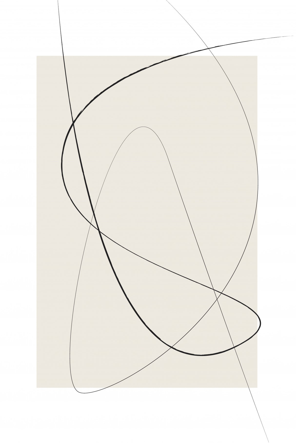 Beige Abstracta Poster och Canvastavla