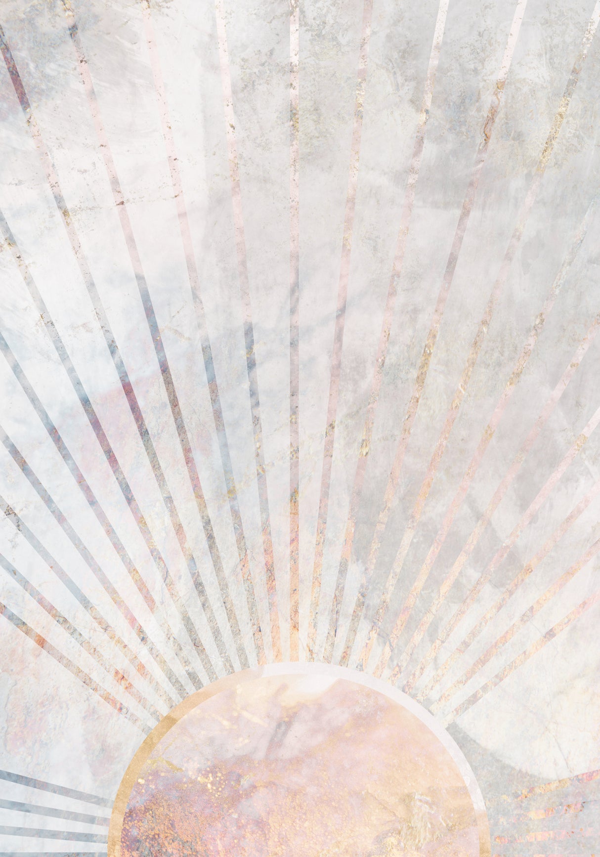 Sun Boho Morning Metallic Print Poster och Canvastavla