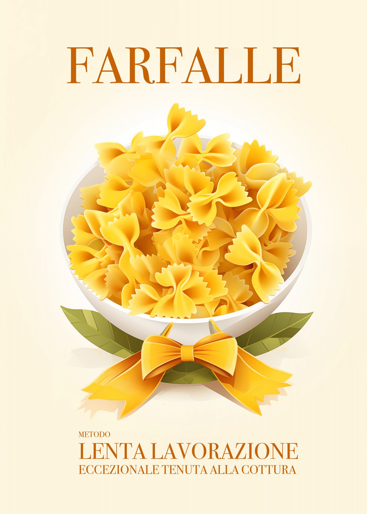 Pasta Farfalle Poster och Canvastavla