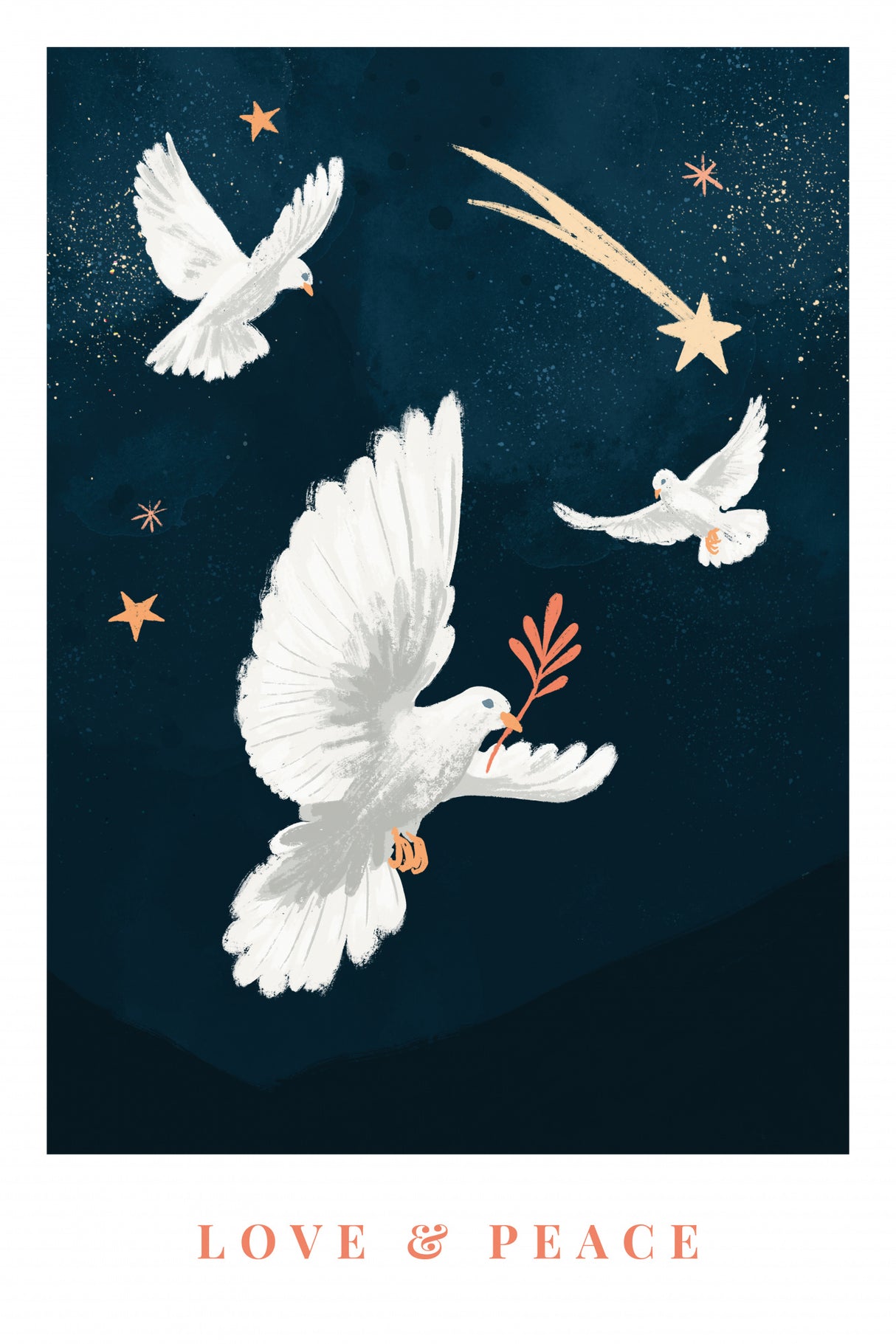 Love & Peace 60x90 Poster och Canvastavla