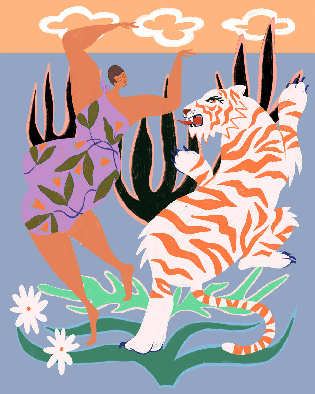 Hello Tiger Poster och Canvastavla