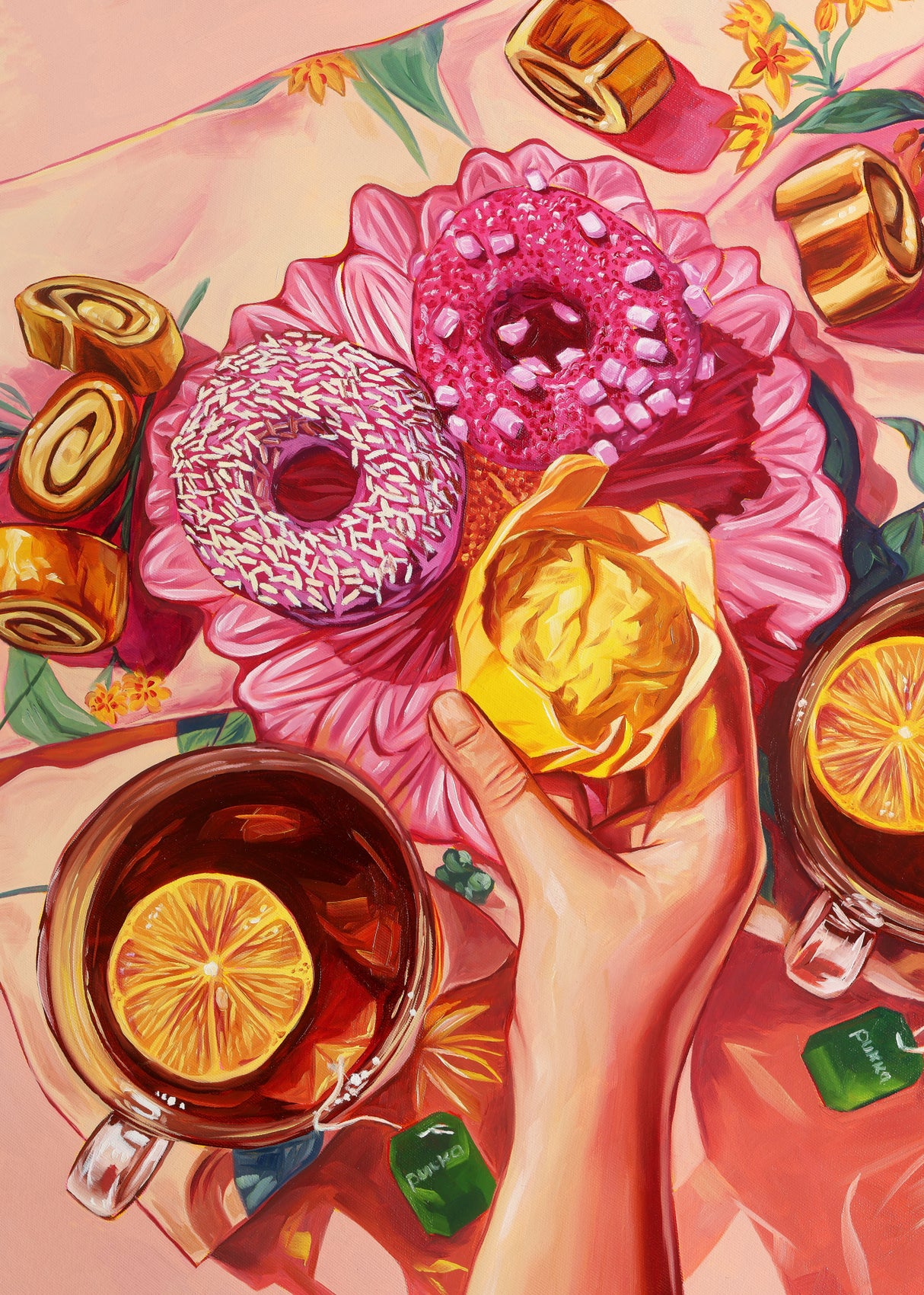 Spill the Tea Poster och Canvastavla