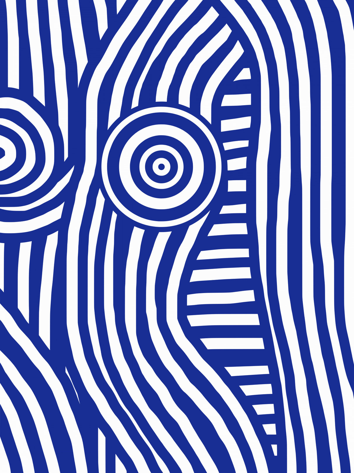 Front Blue and White Striped Nude Poster och Canvastavla