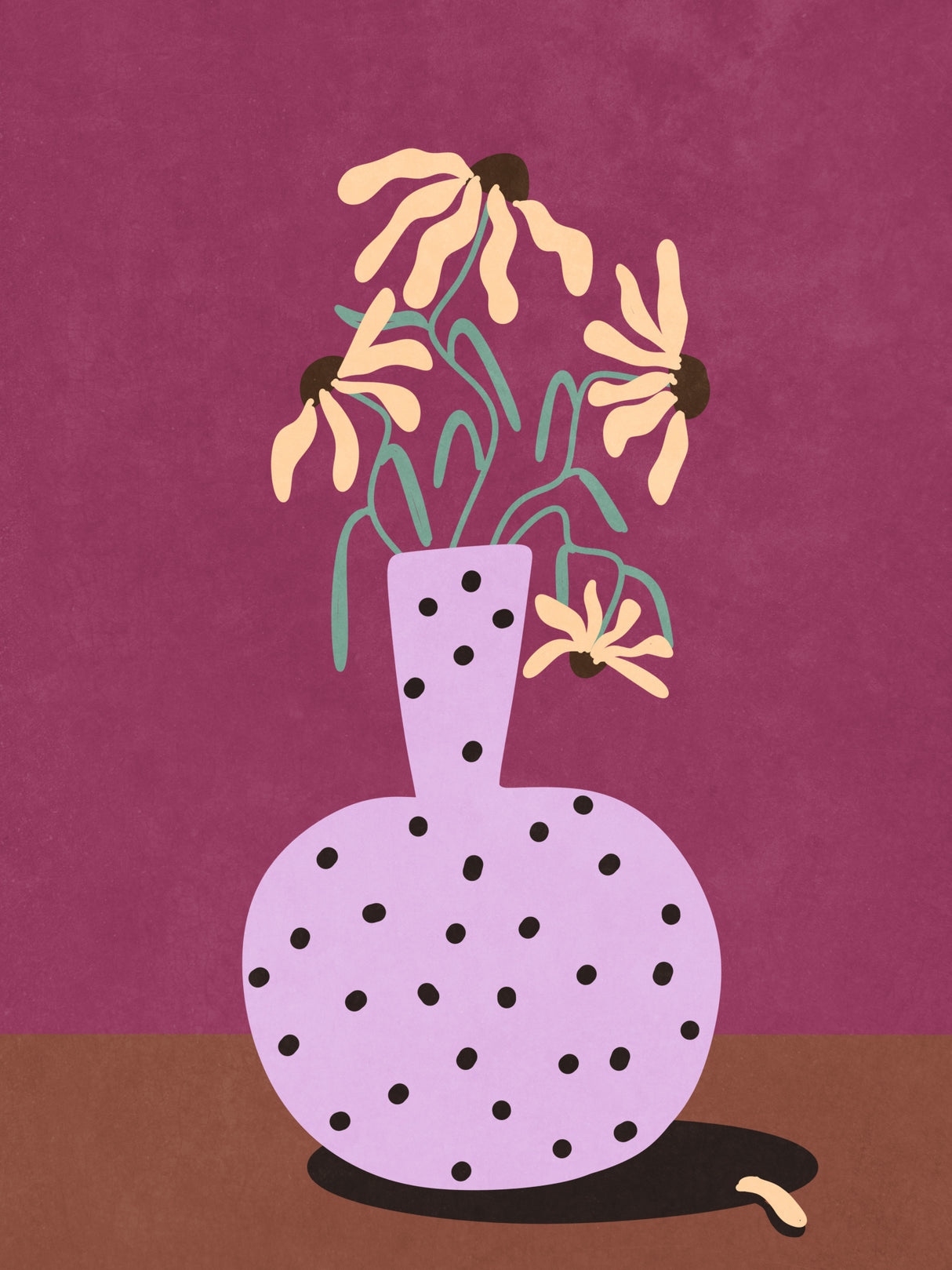 Flowers in Vase Poster och Canvastavla