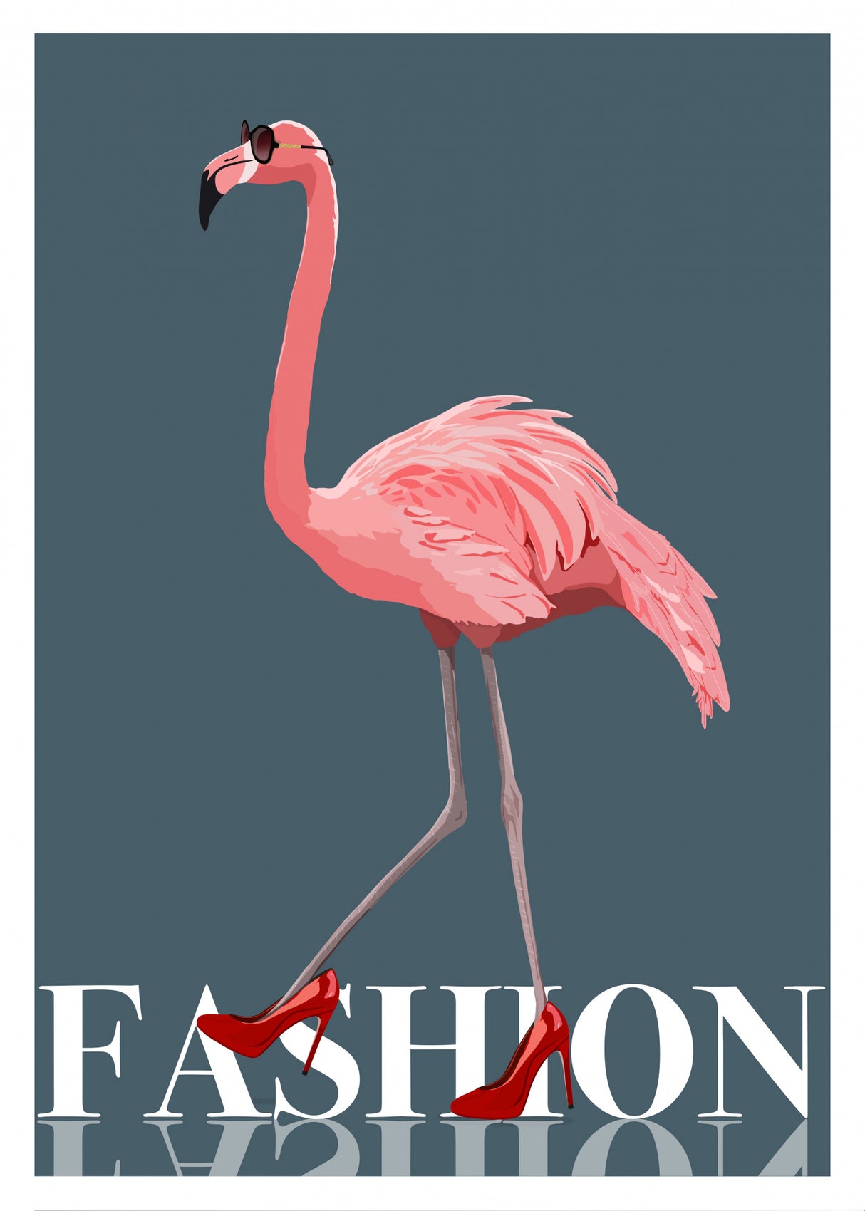 Fashion Flamingo Poster och Canvastavla