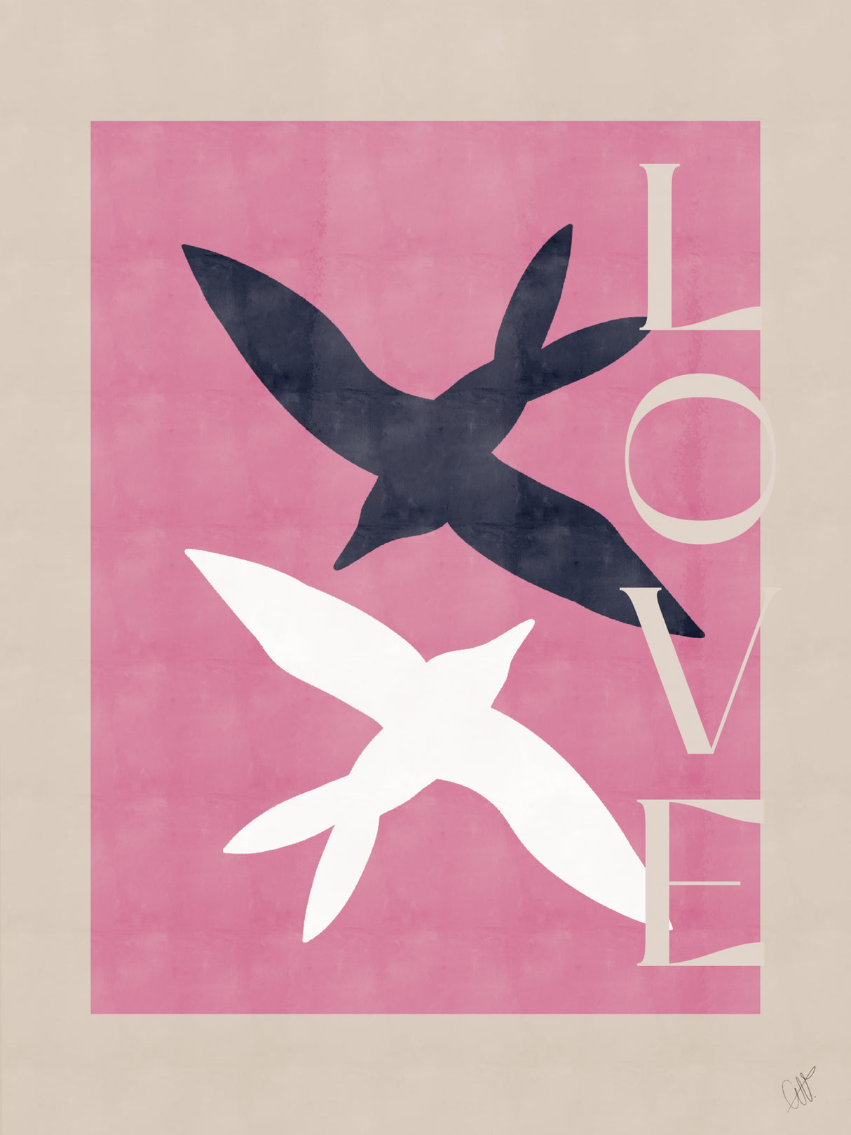Birds in Love Poster och Canvastavla