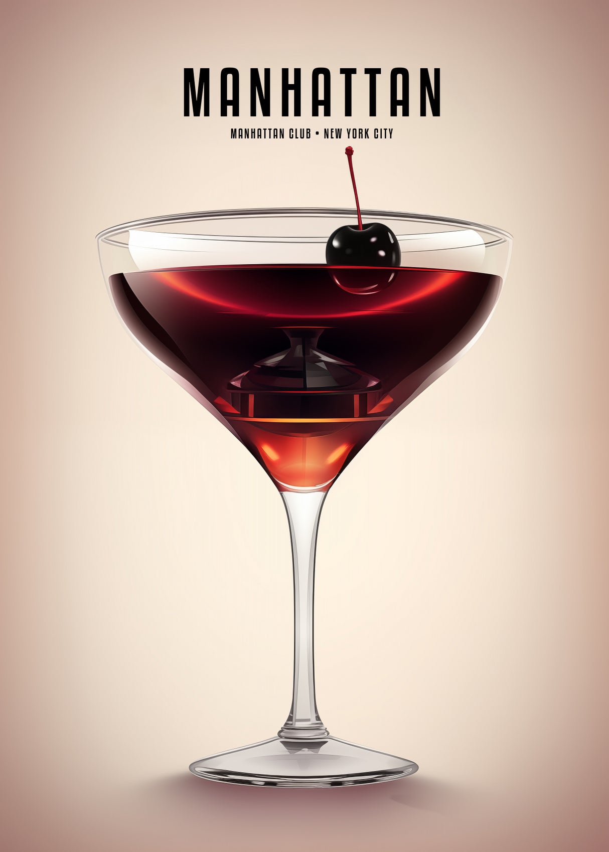 Manhattan Cocktail Poster och Canvastavla