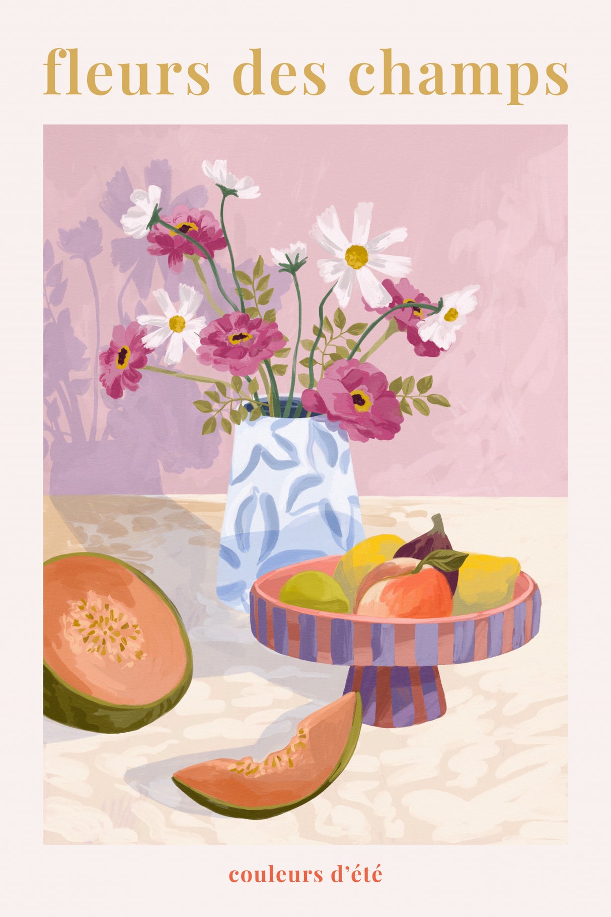 Fleur Des Champs - Pink Poster och Canvastavla