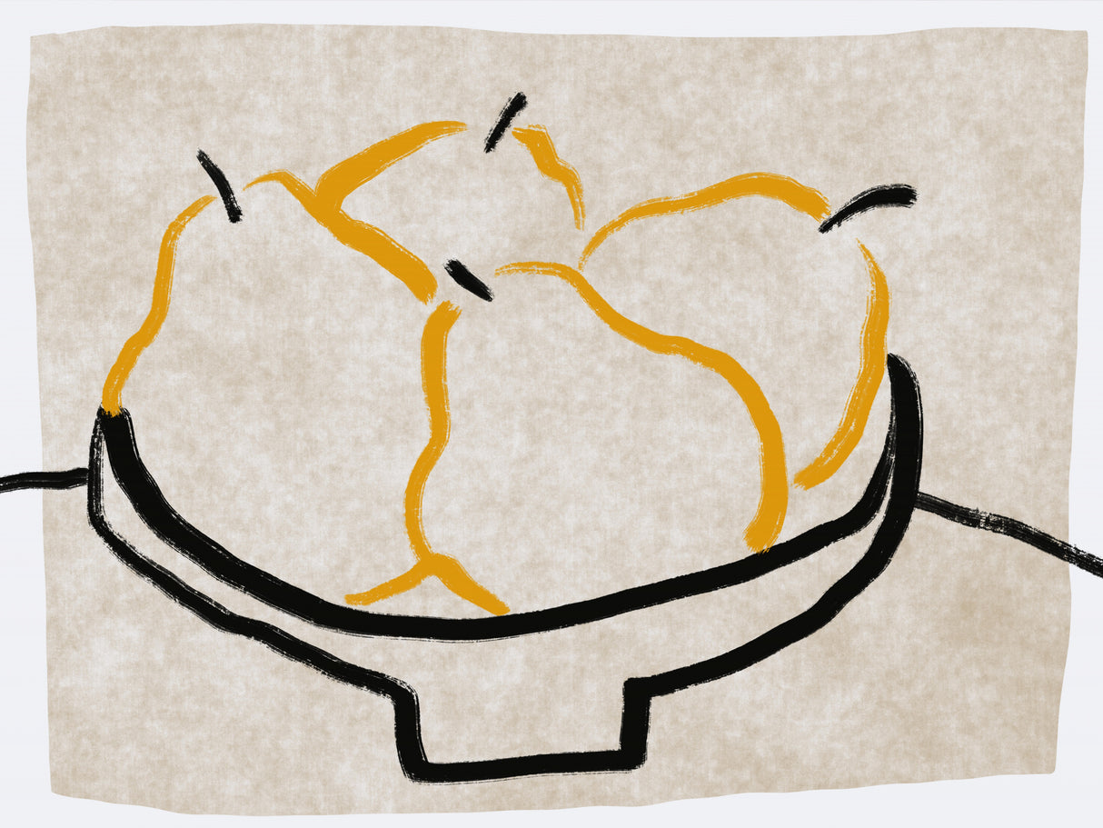 Line art pear Poster och Canvastavla
