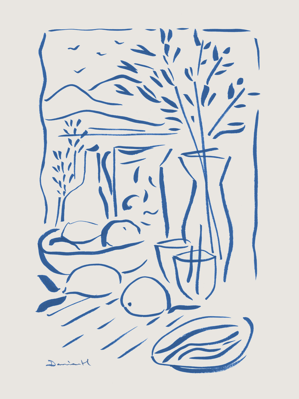 Medataranian View Poster och Canvastavla